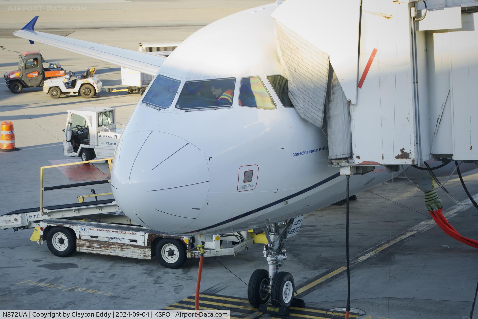 N872UA, 2003 Airbus A319-132 C/N 1986, SFO 2024.