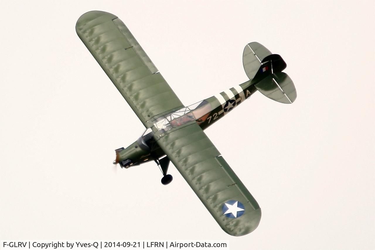 F-GLRV, Piper L-4B Grasshopper C/N 9440, Piper J3C-65, On display, Rennes-St Jacques airport (LFRN-RNS)