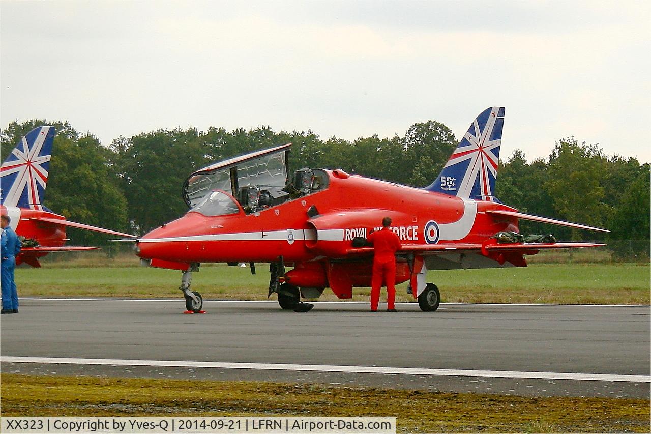 XX323, 1980 Hawker Siddeley Hawk T.1 C/N 167/312148, Red Arrows Hawker Siddeley Hawk T.1A, Rennes-St Jacques airport (LFRN-RNS)
