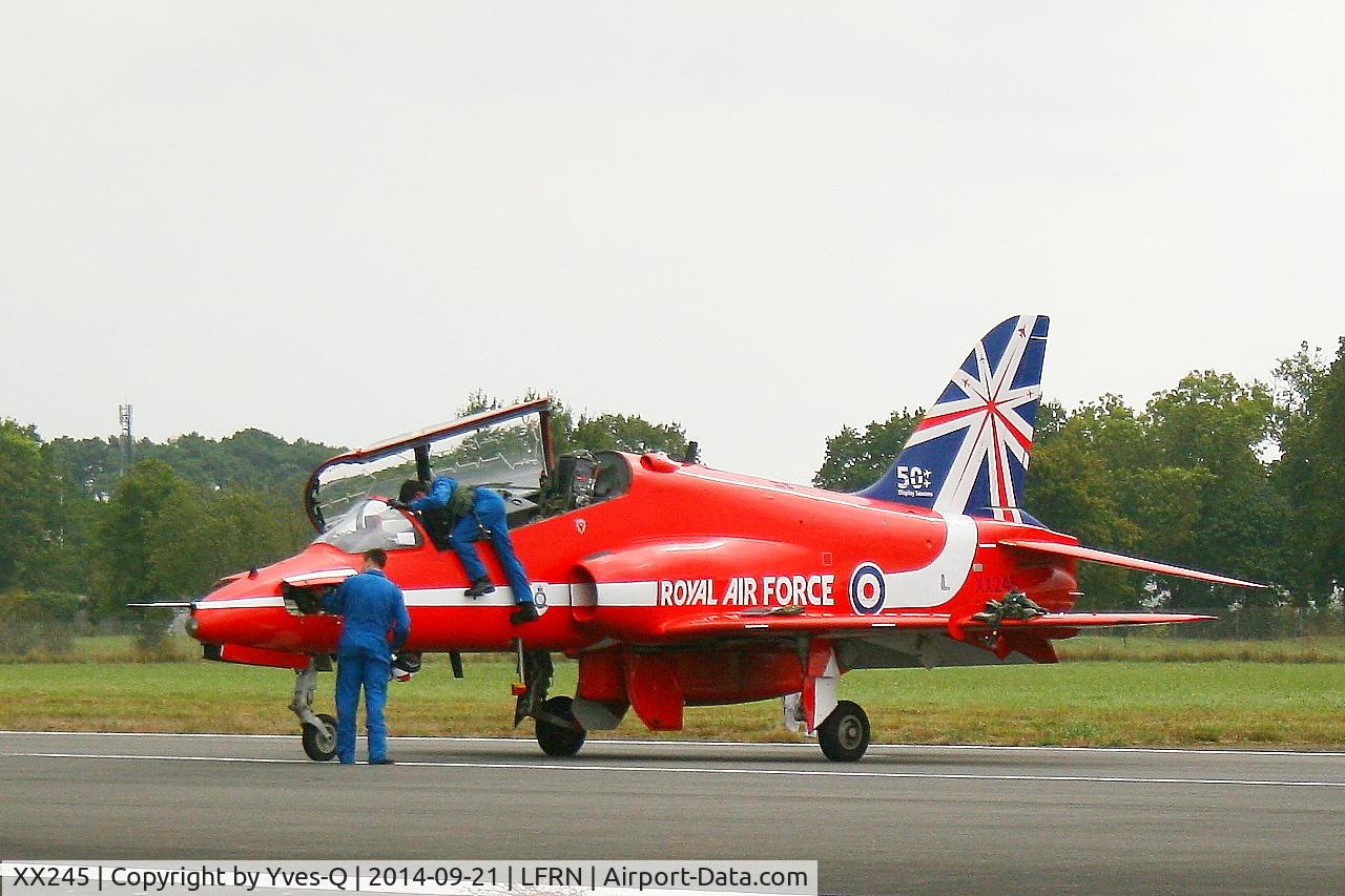 XX245, 1978 Hawker Siddeley Hawk T.1 C/N 081/312081, Red Arrows Hawker Siddeley Hawk T.1A, Rennes-St Jacques airport (LFRN-RNS)