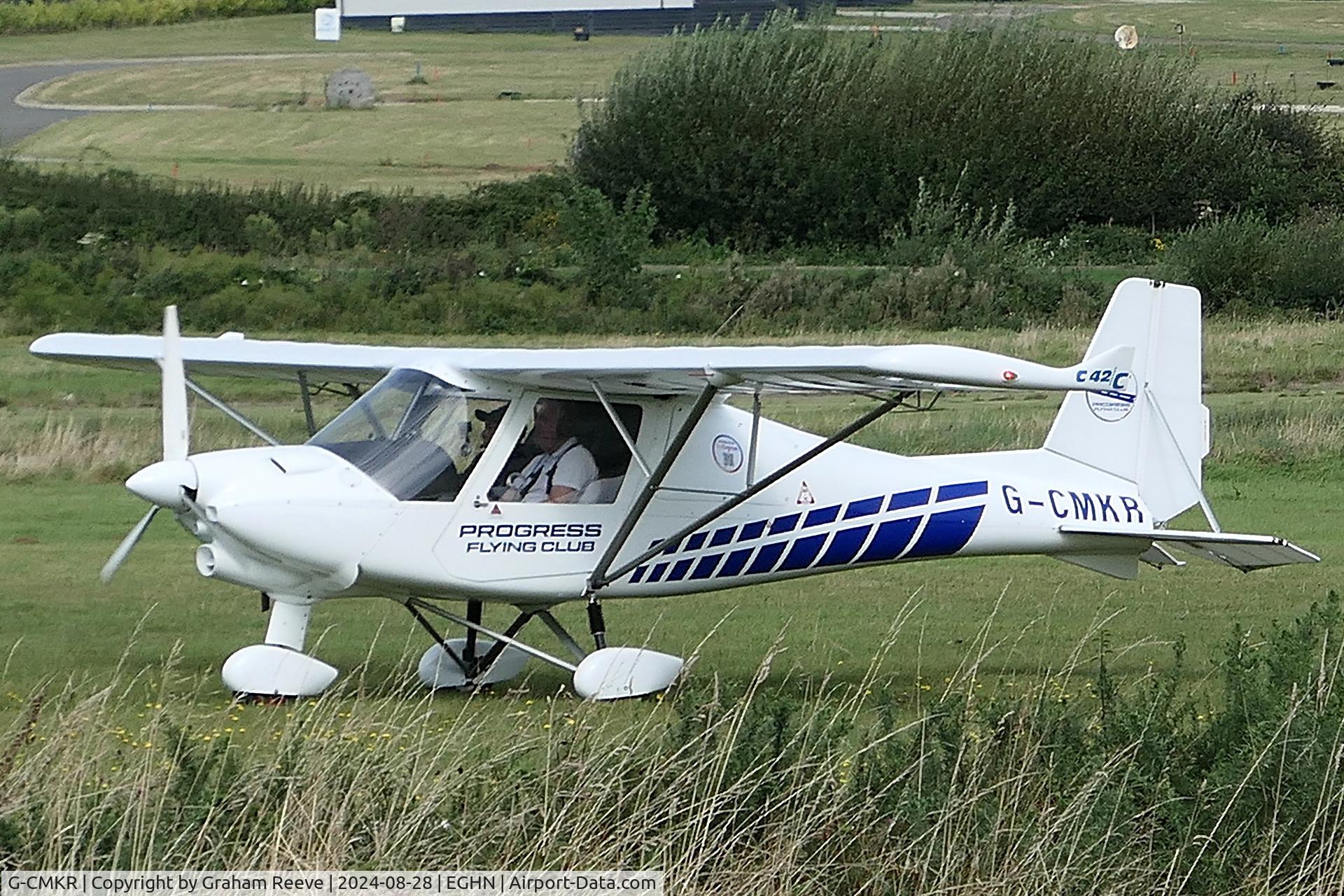 G-CMKR, 2022 The Light Aircraft Company Ltd Ikarus C42 FB100 C C/N 2202-7677, Just landed at Sandown, Isle of Wight.
