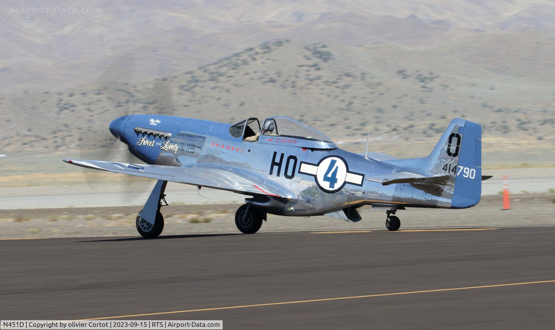 N451D, 1944 North American P-51D Mustang C/N 44-73279BB, 2023 Reno air races