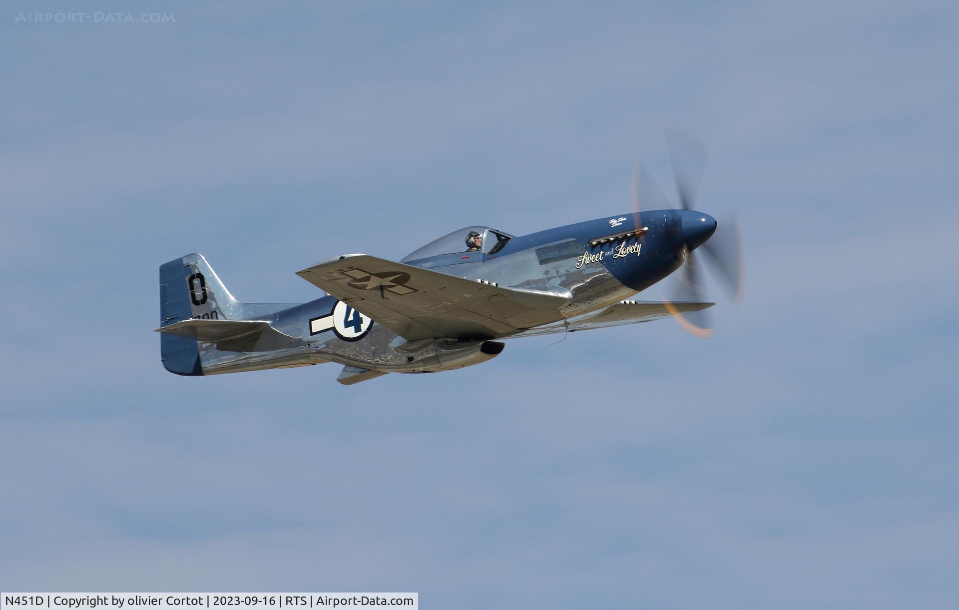 N451D, 1944 North American P-51D Mustang C/N 44-73279BB, 2023 Reno air races
