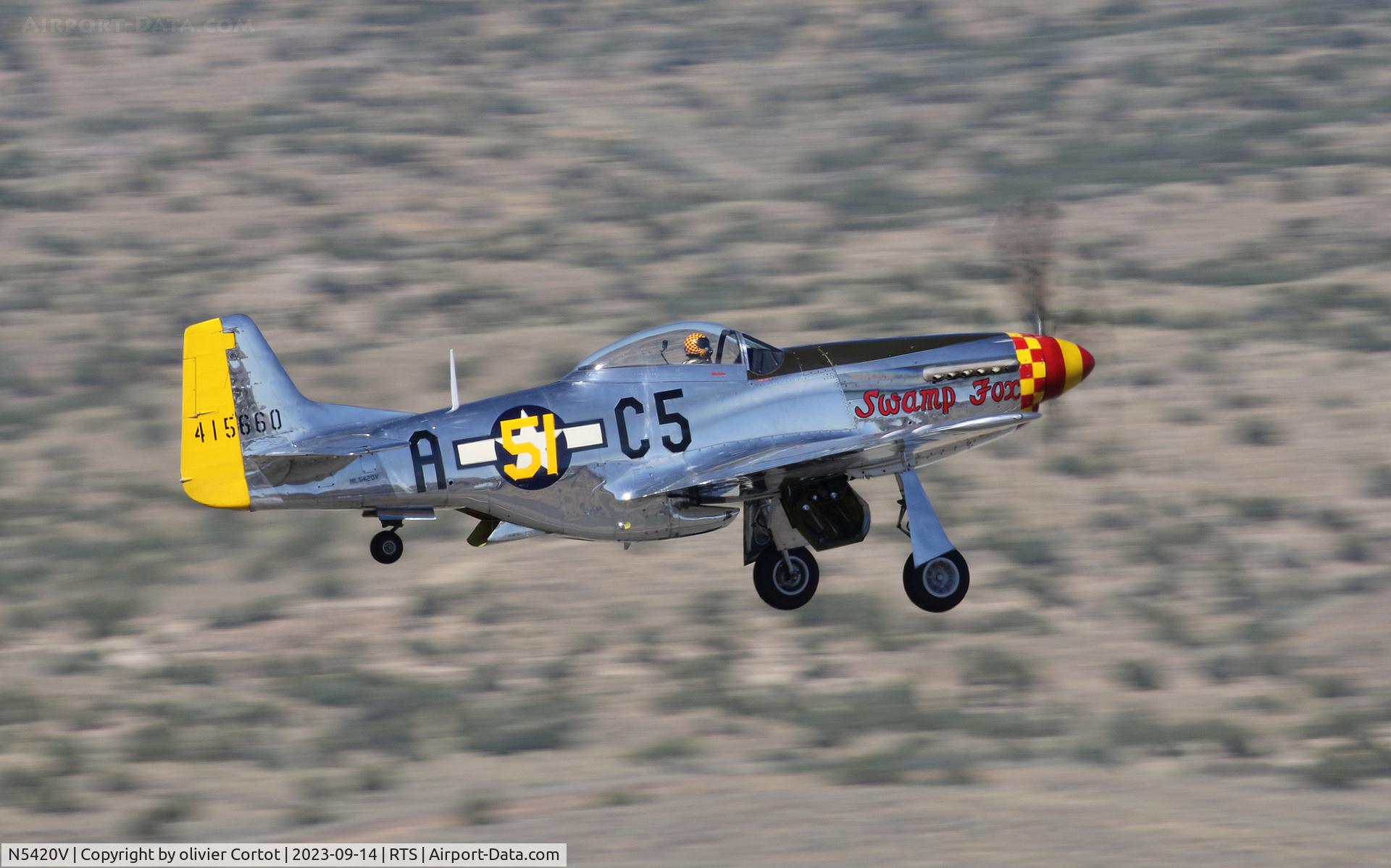 N5420V, 1944 North American/aero Classics P-51D C/N 44-74202, 2023 Reno air races
