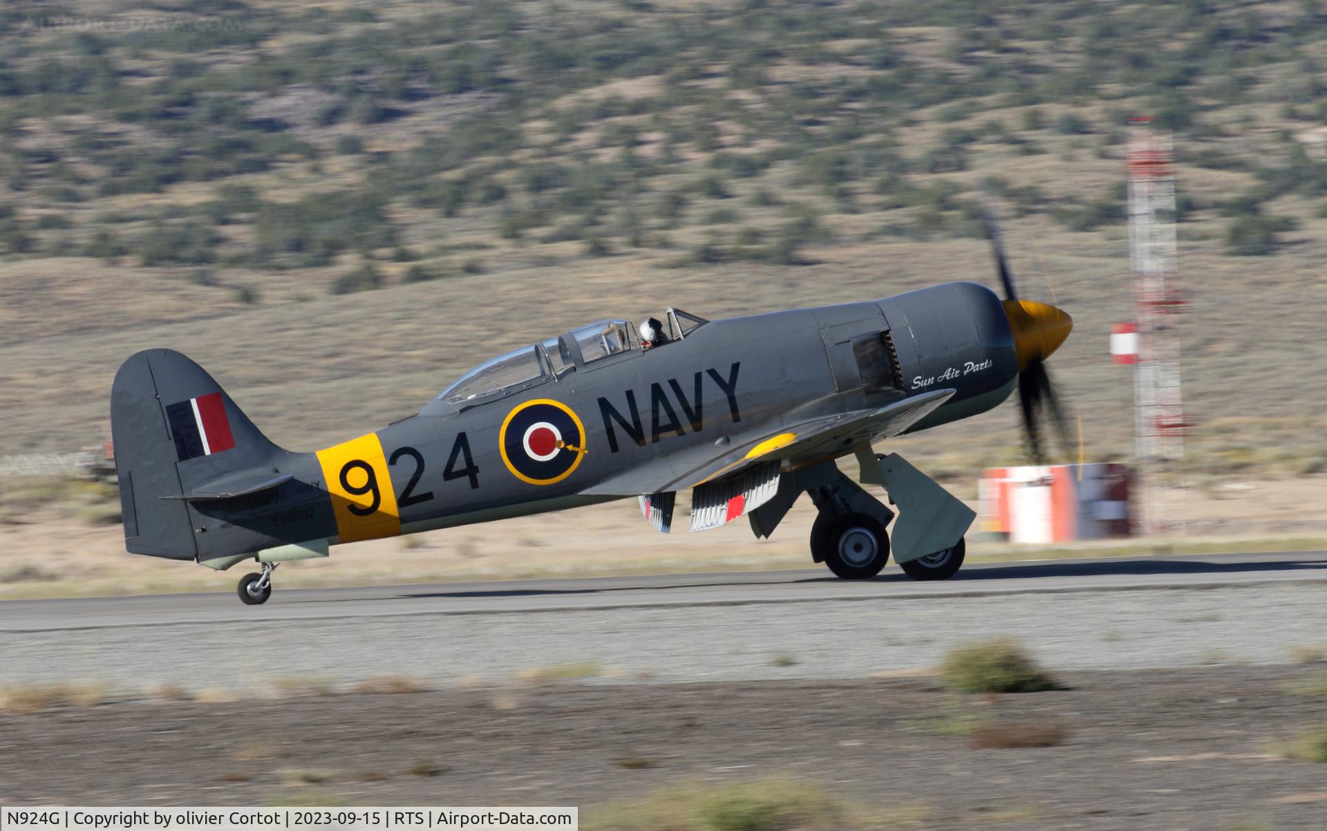 N924G, 1954 Hawker Sea Fury T.20 C/N ES.8502, 2023 Reno air races