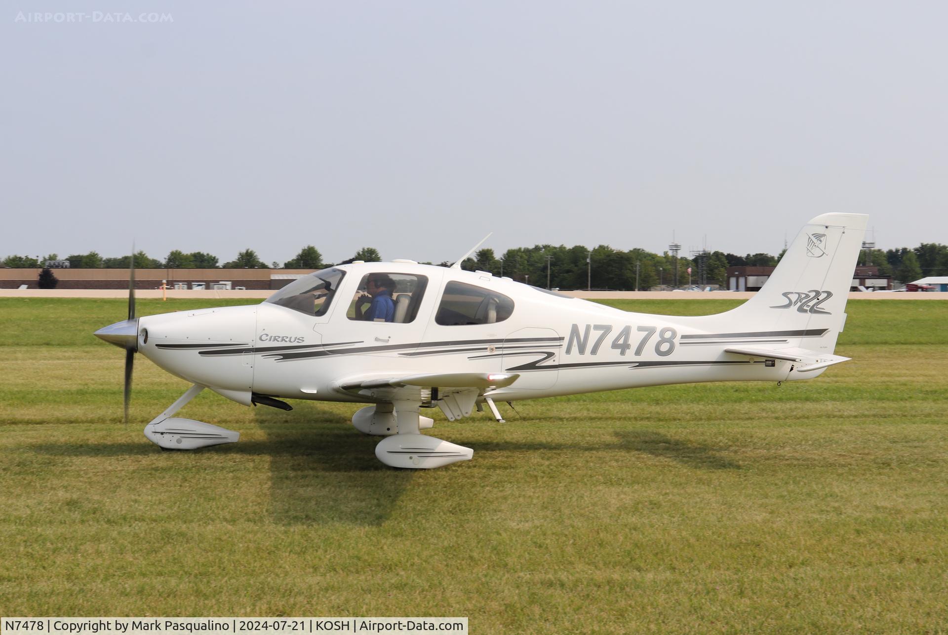 N7478, 2002 Cirrus SR22 C/N 0420, Cirrus SR22