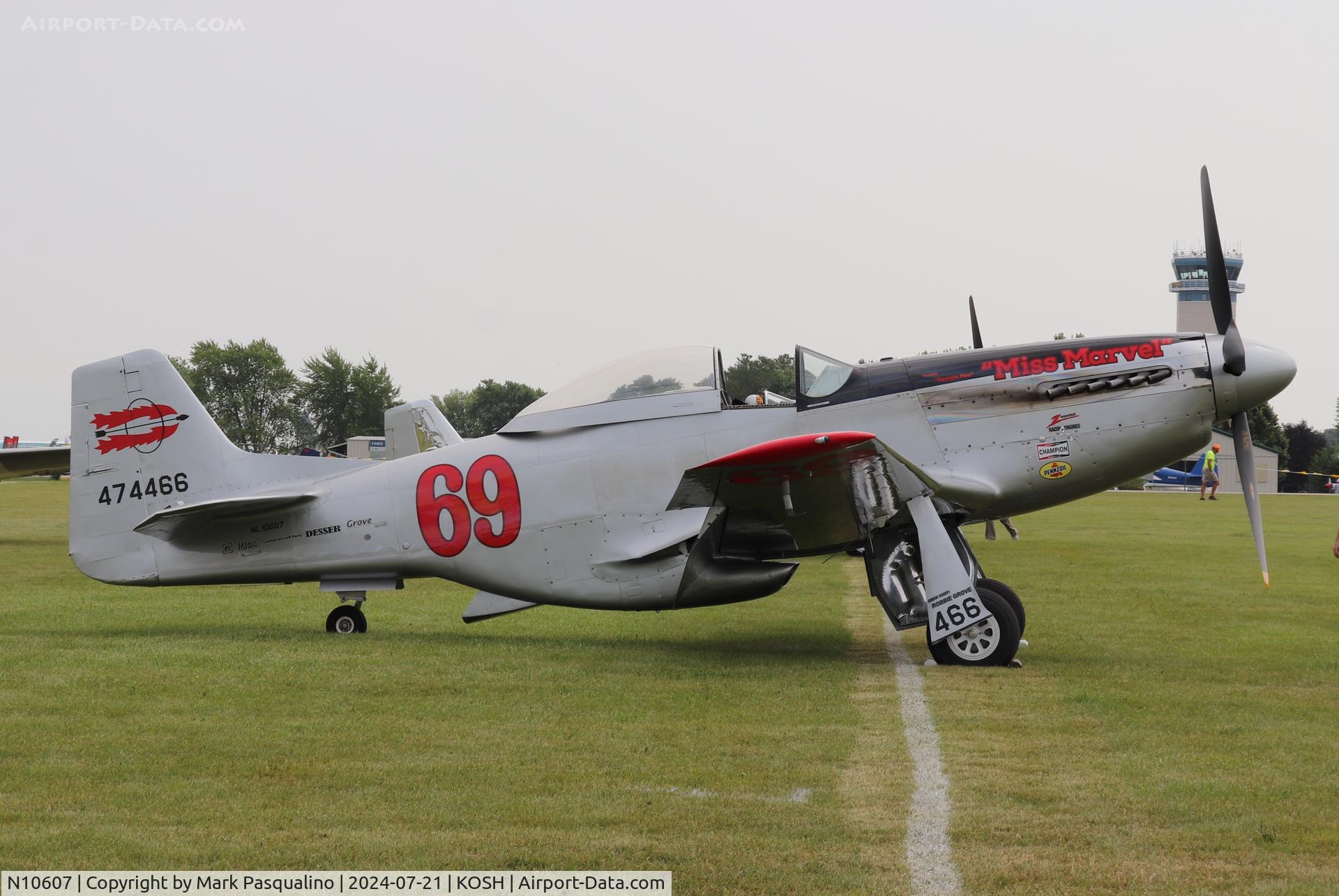 N10607, 1944 North American P-51D Mustang C/N 122-41006, North Amerian P-51D