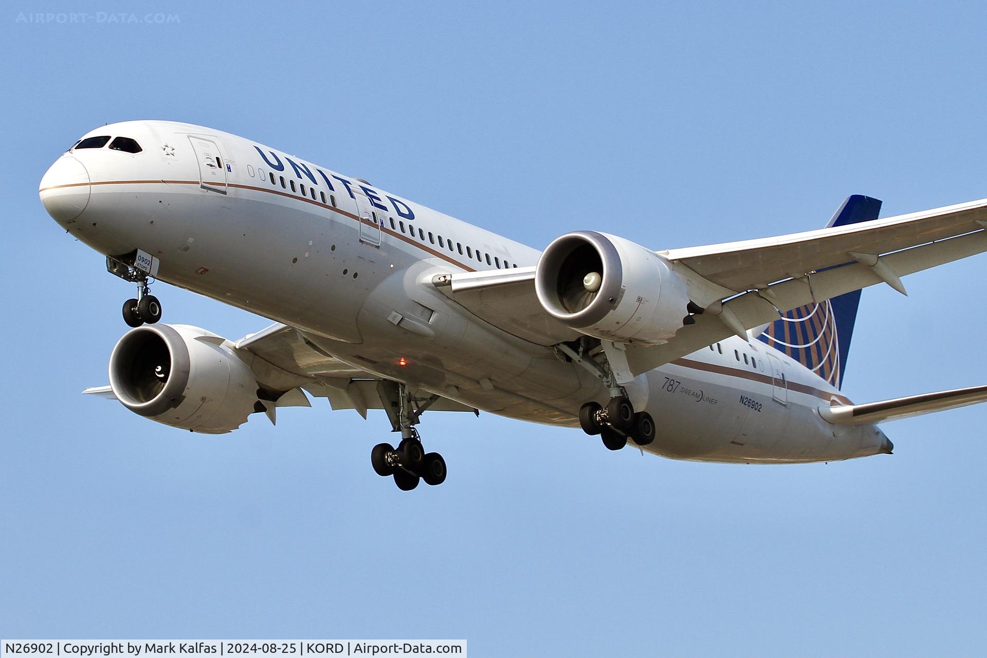 N26902, 2012 Boeing 787-8 Dreamliner C/N 34822, B788 United Airlines Boeing 787-8 Dreamliner N26902 UAL415 LIMC-KORD