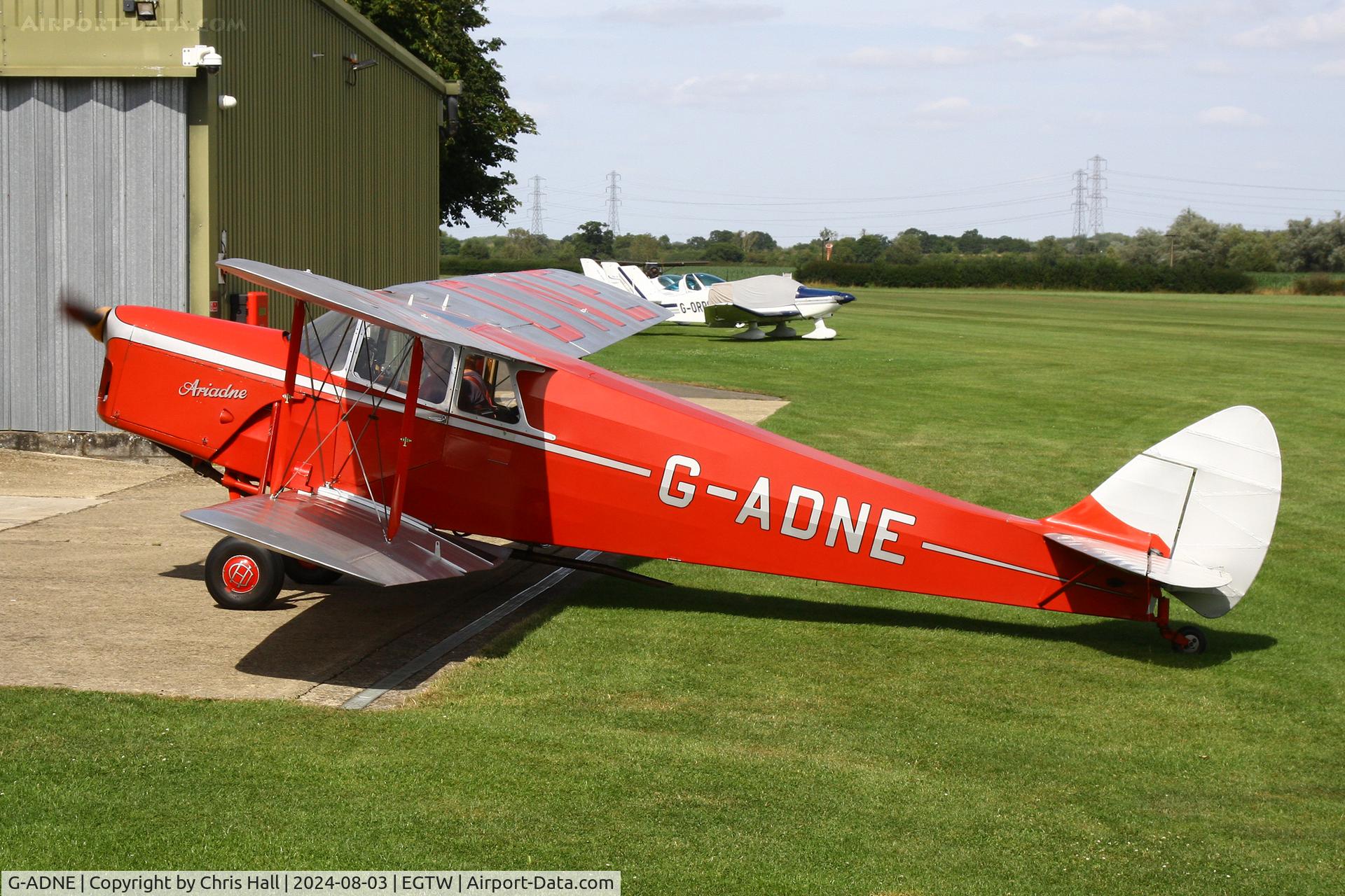G-ADNE, 1936 De Havilland DH.87B Hornet Moth C/N 8089, Oaksey Park