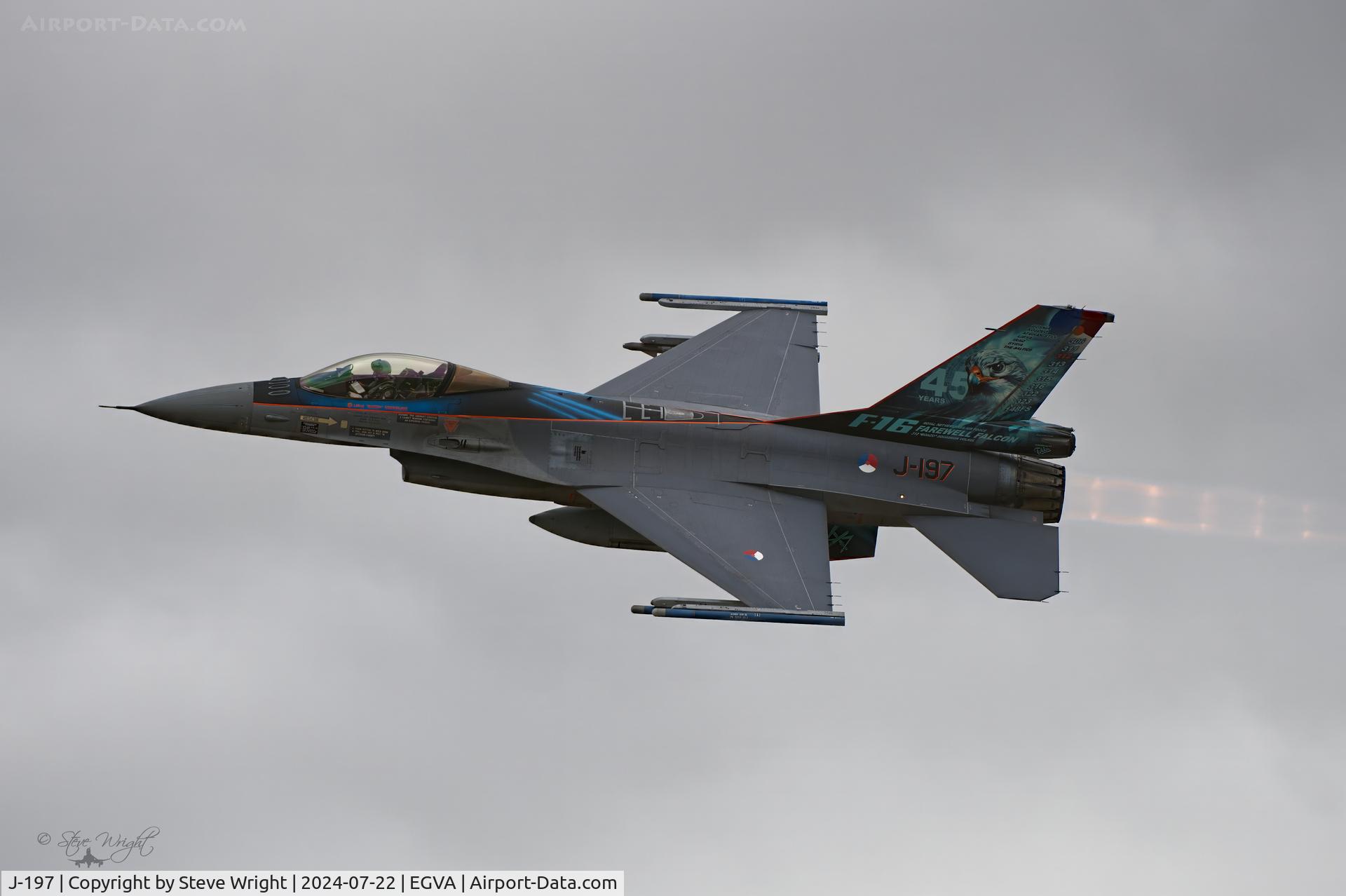 J-197, Fokker F-16AM Fighting Falcon C/N 6D-104, RIAT 2024 RAF Fairford UK
