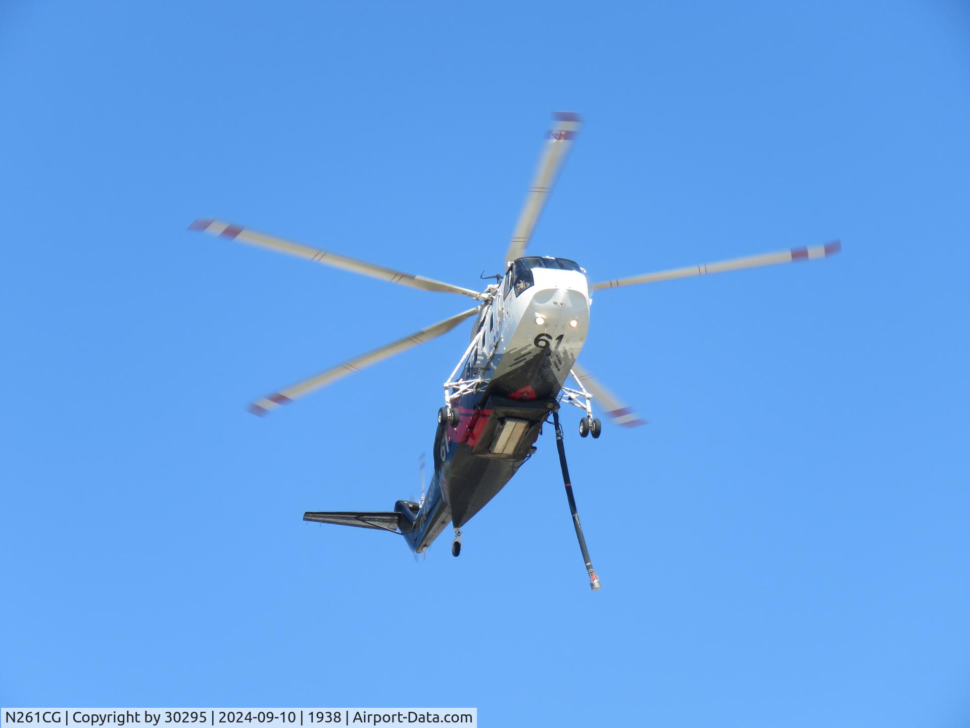 N261CG, 1964 Sikorsky S-61 N-3 C/N 61257, Inbound for fuel