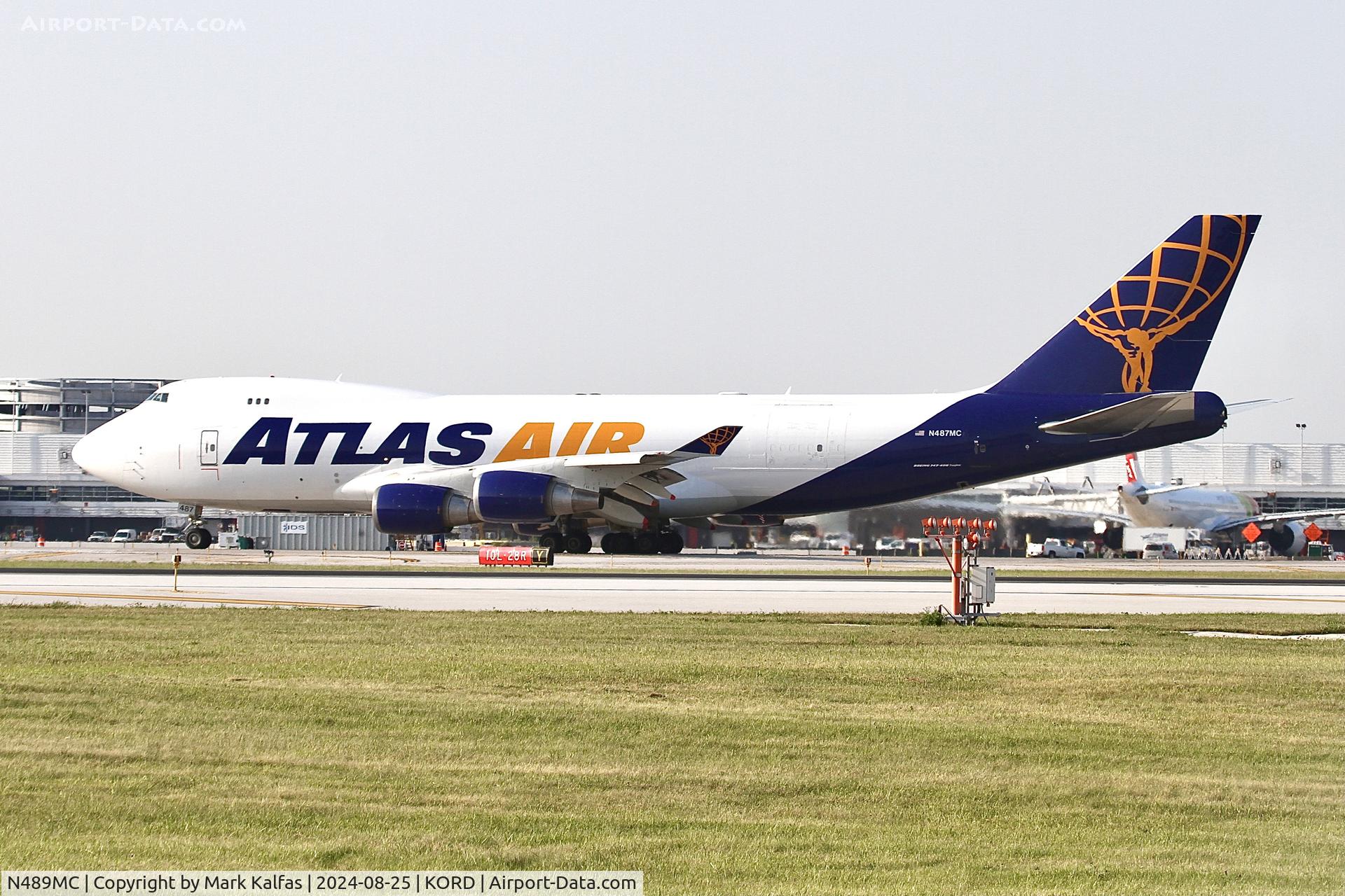 N489MC, 1995 Boeing 747-412F/SCD C/N 26553, B744 Atlas Air Boeing 747-45EF N489MC  GTI8545 ORD-ICN, departing 28R KORD