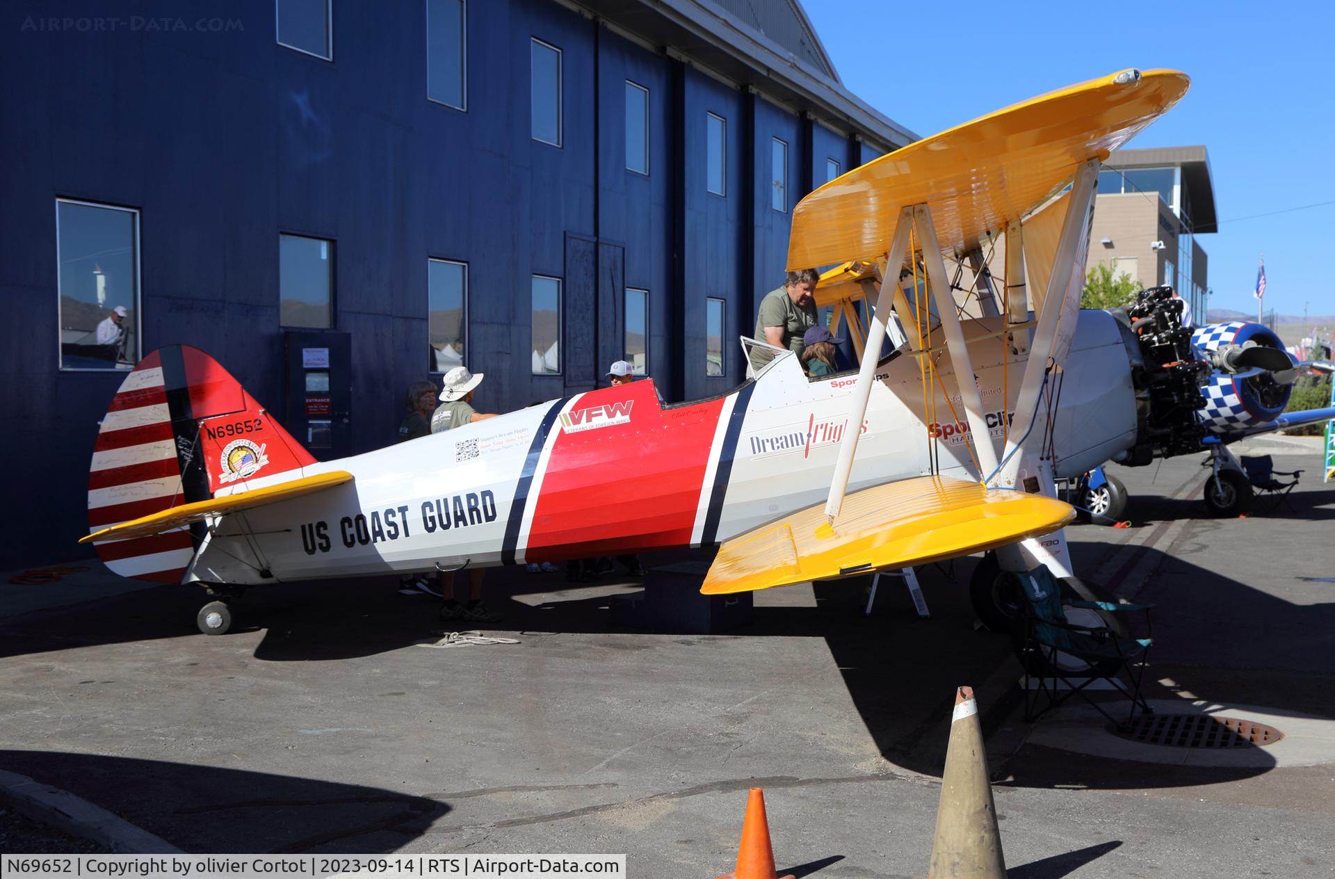 N69652, 1943 Boeing B75N1 C/N 75-7628, 2023 Reno air races