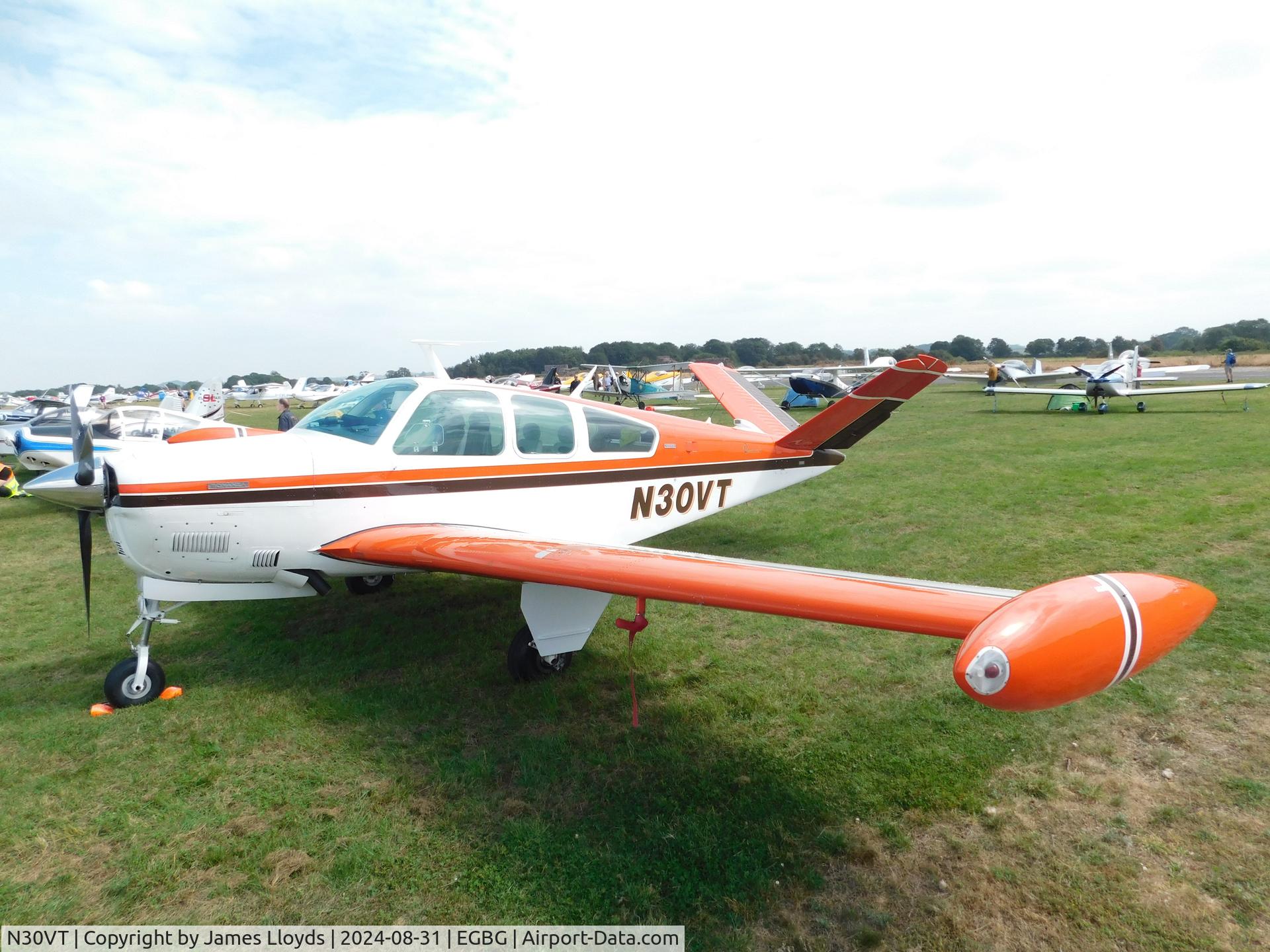 N30VT, 1973 Beech V35B Bonanza Bonanza C/N D-9439, At Leicester Airport.