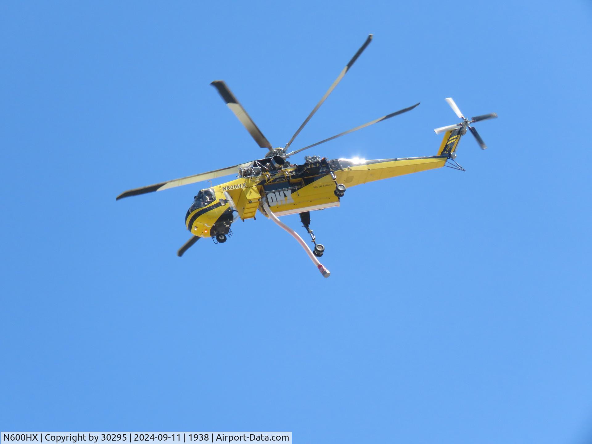 N600HX, 1968 Sikorsky S-64F Skycrane C/N 64081, Heading to the fire