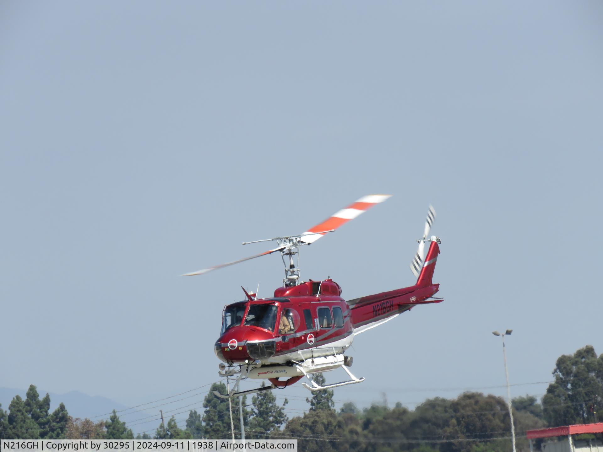 N216GH, 1969 Bell 205A-1++ C/N 30036, Lifting off