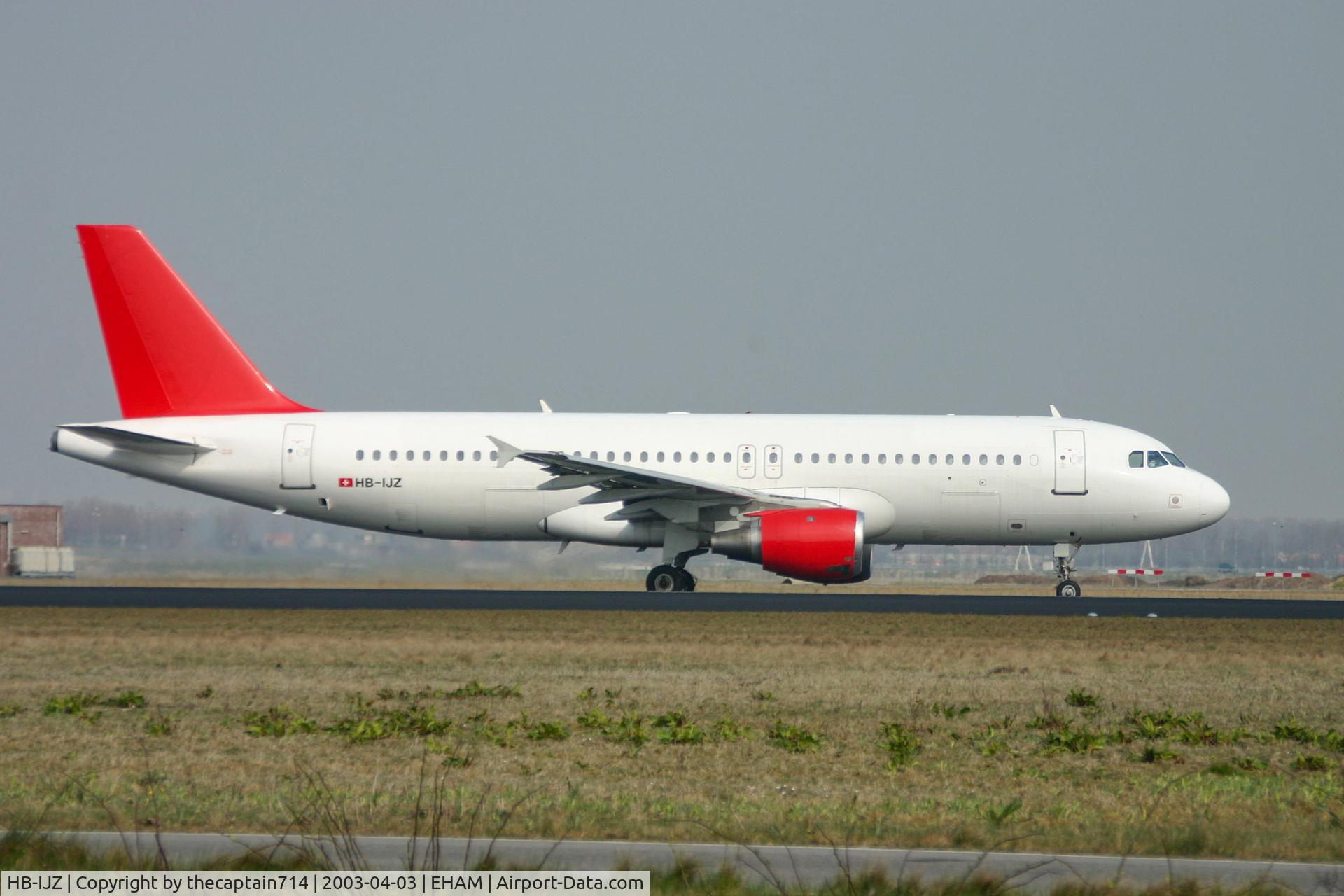 HB-IJZ, 1991 Airbus A320-211 C/N 211, Apparently this was owned by Jetclub of Mexico when I shot this at Amsterdam Schiphol. It was, from memory, flying for Swiss.