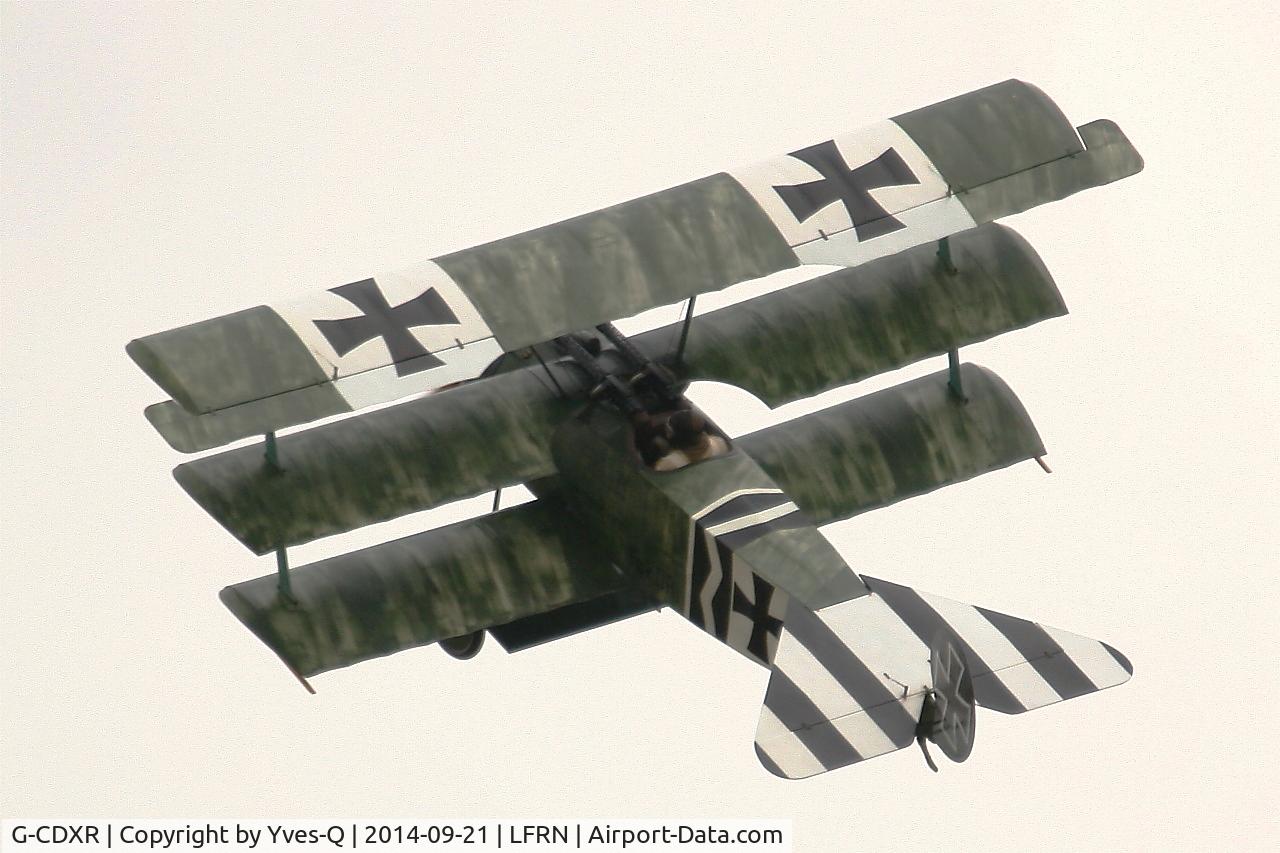 G-CDXR, 2006 Fokker Dr.1 Triplane Replica C/N PFA 238-14043, Fokker DR-1 Replica, On display, Rennes-St Jacques airport (LFRN-RNS)
