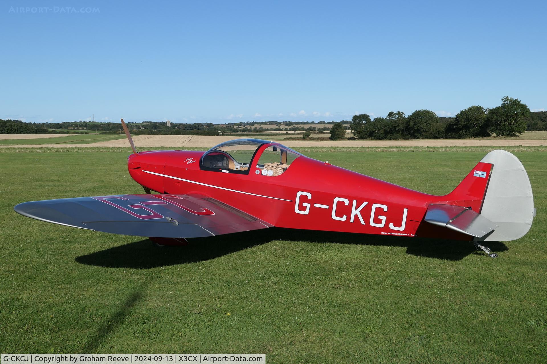 G-CKGJ, 2017 Nicollier HN-700 Menestrel II C/N LAA 217-15369, Parked at Northrepps.