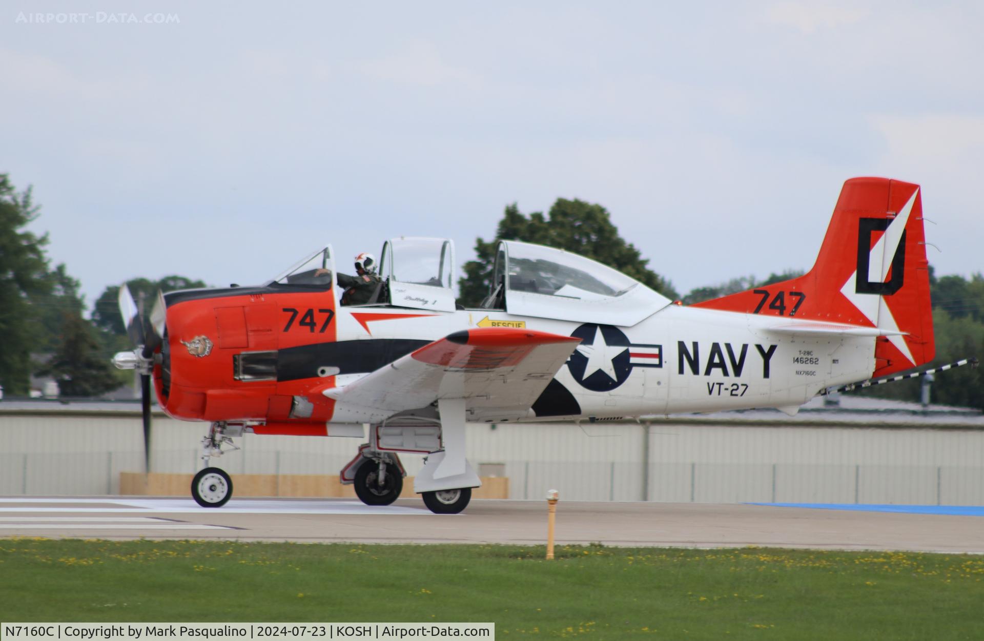 N7160C, 1992 North American T-28C Trojan Trojan C/N 252-25, North American T-28C