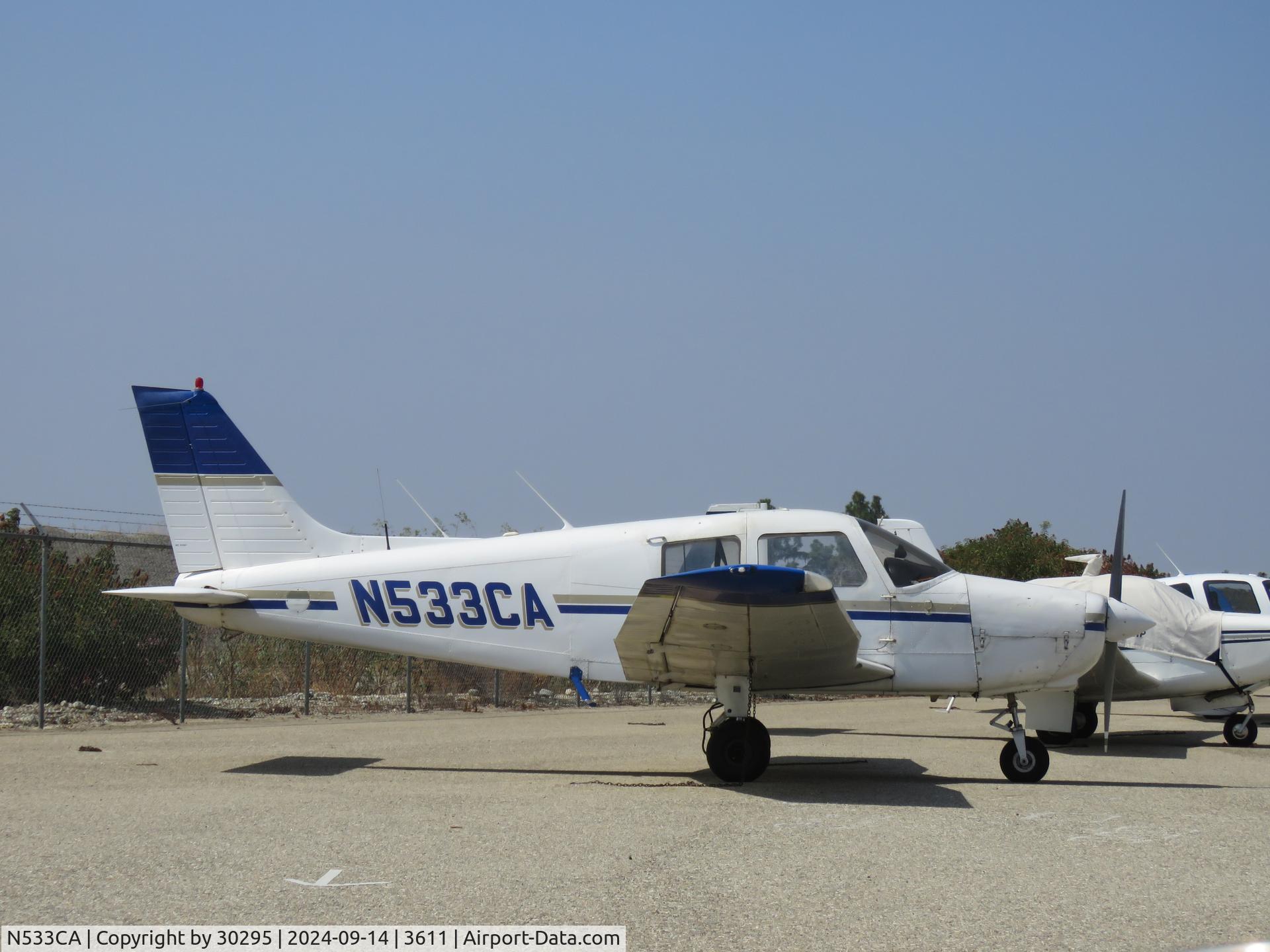 N533CA, 1989 Piper PA-28-161 Cadet C/N 2841210, Parked