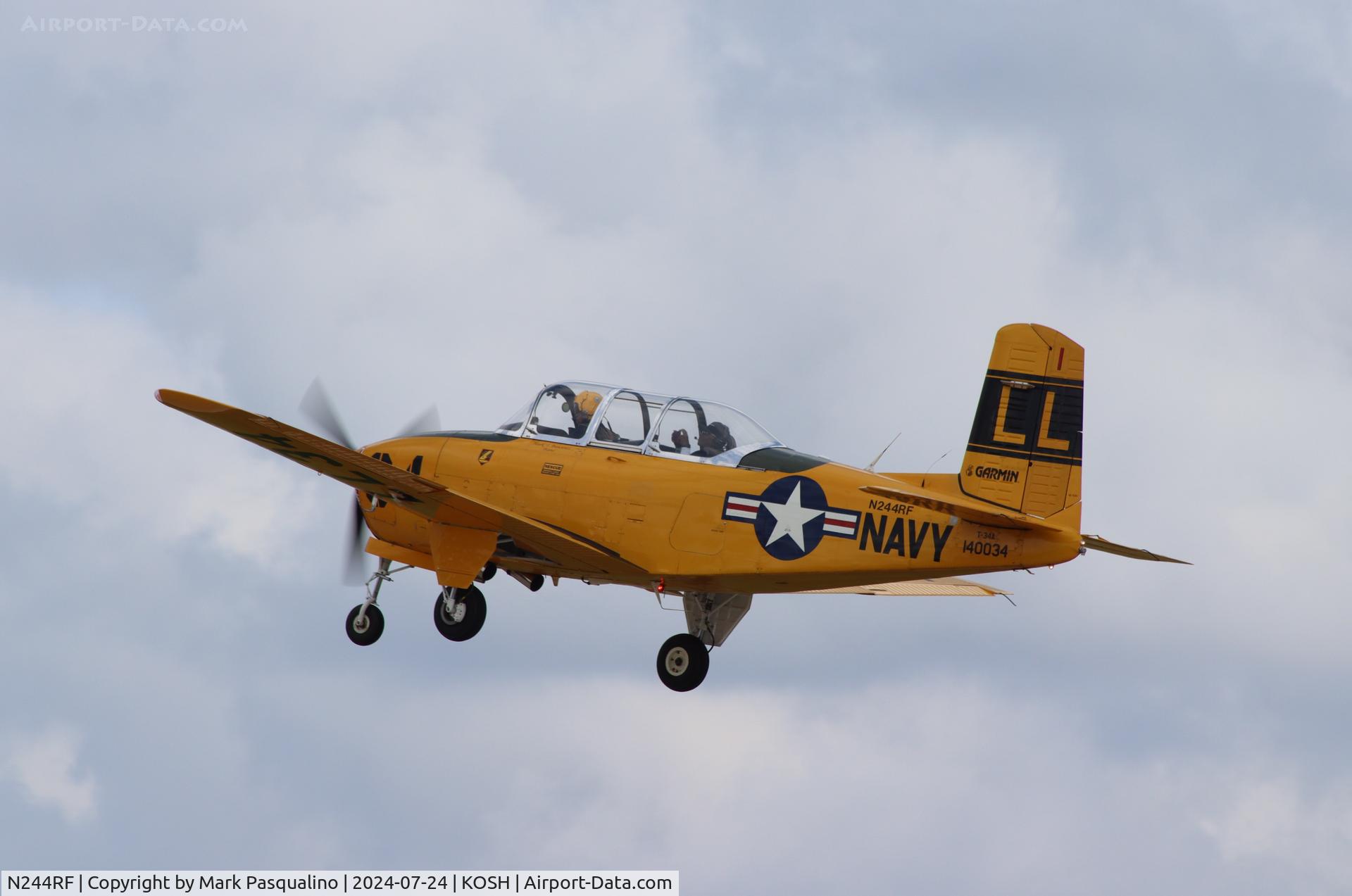 N244RF, Beech T-34A (A45) Mentor Mentor C/N FM96-59-01096, Beech T-34A