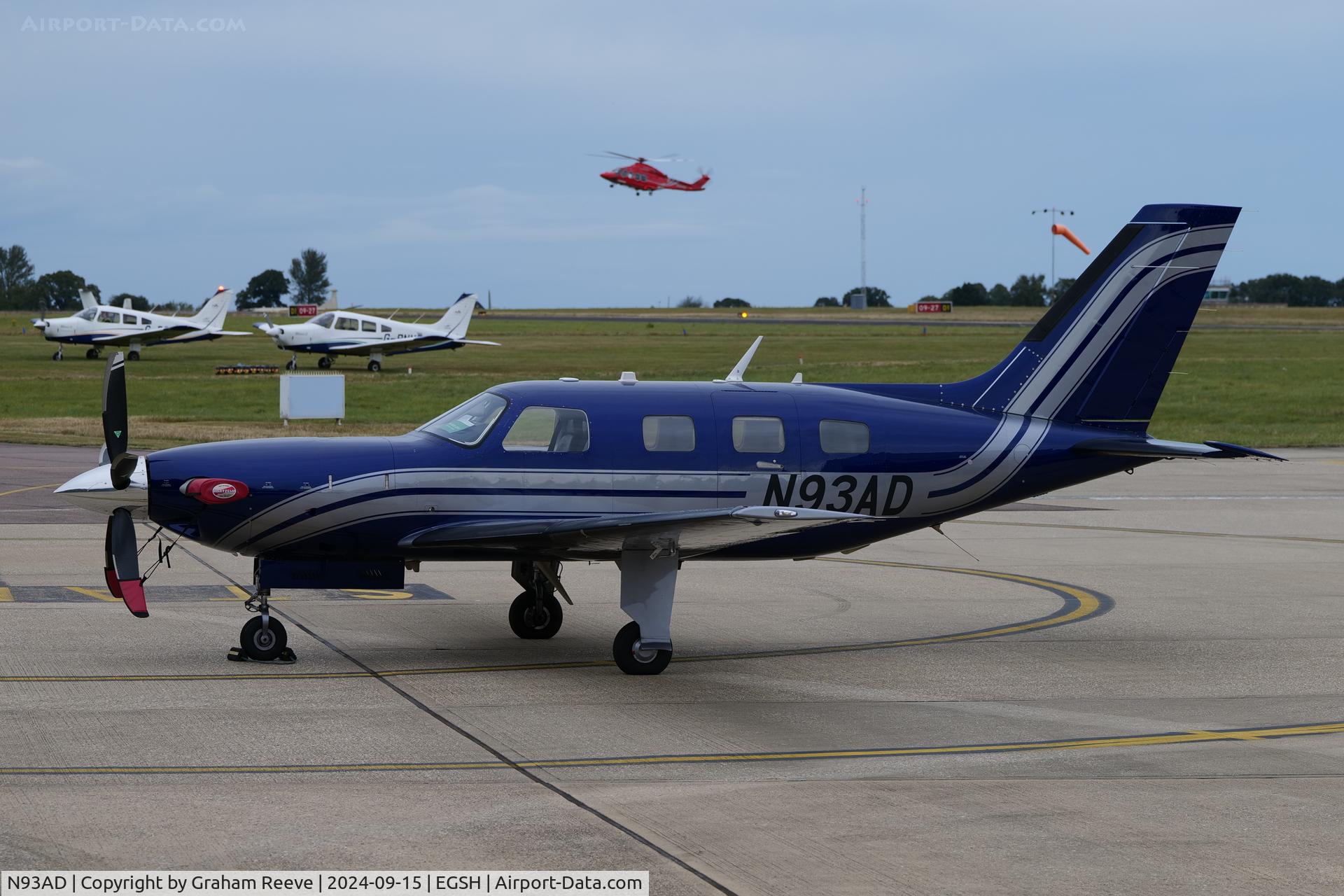 N93AD, 2007 Piper PA-46-500TP Malibu Meridian C/N 4697291, Parked at Norwich.
