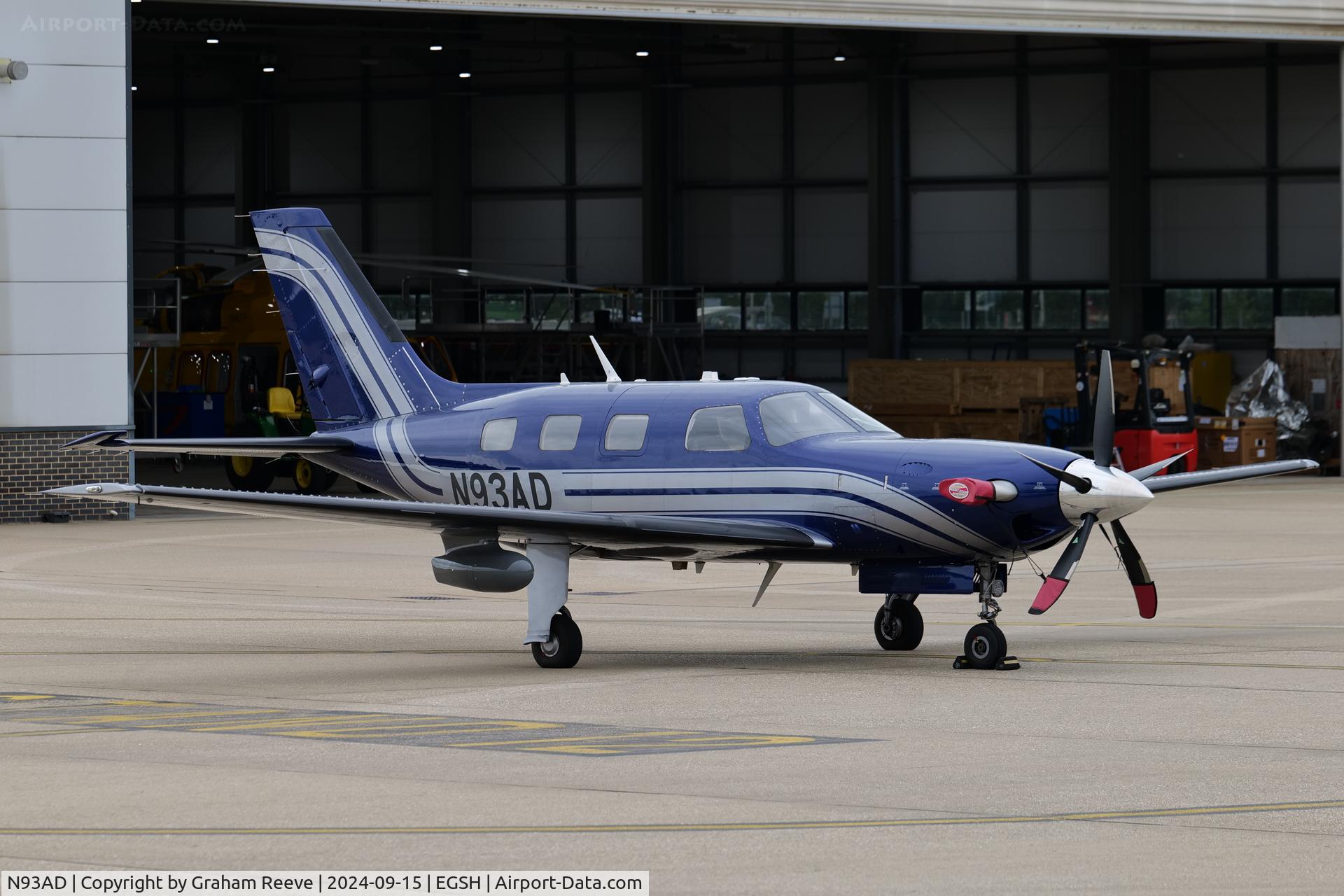 N93AD, 2007 Piper PA-46-500TP Malibu Meridian C/N 4697291, Parked at Norwich.