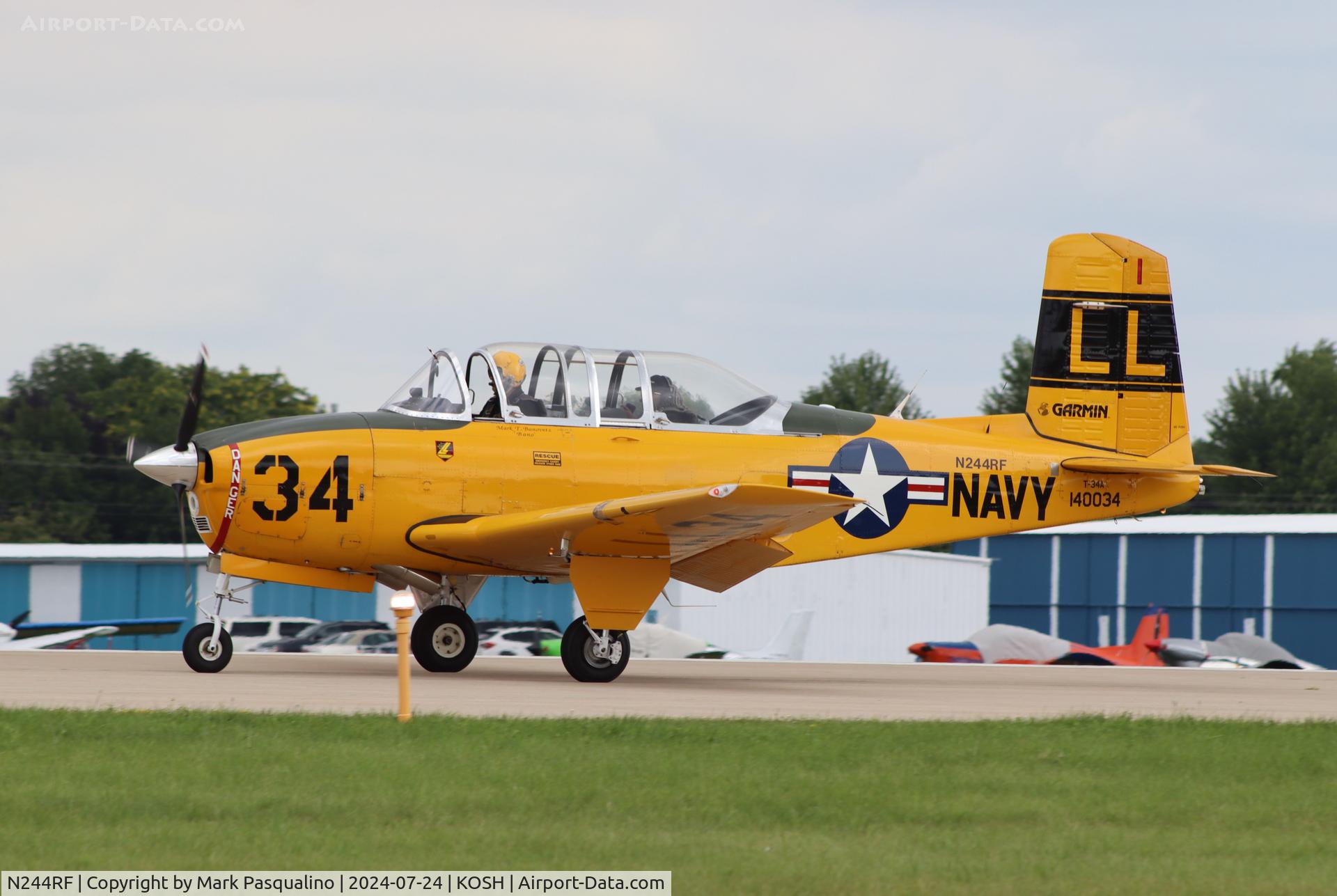 N244RF, Beech T-34A (A45) Mentor Mentor C/N FM96-59-01096, Beech T-34B