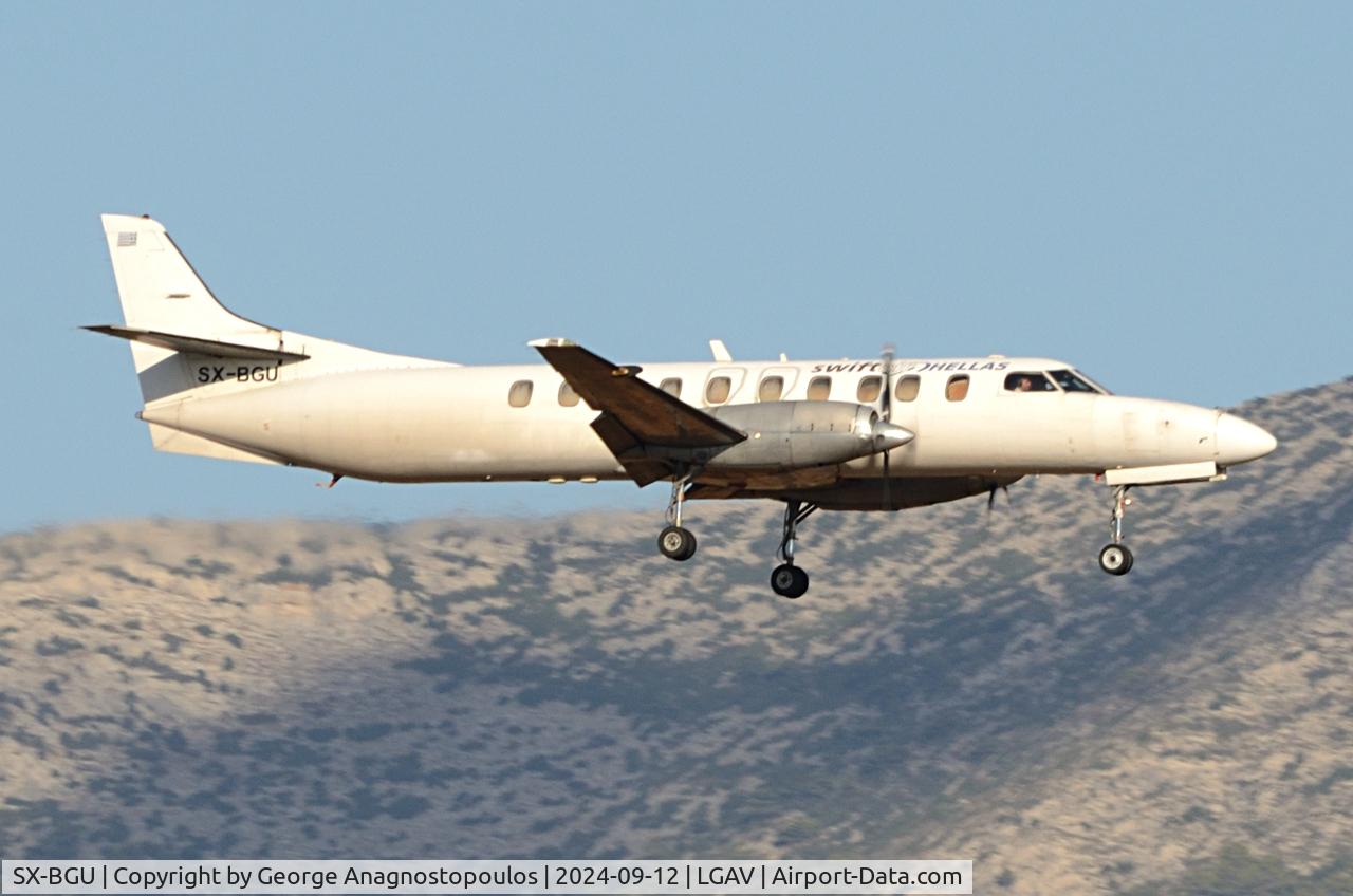SX-BGU, 1985 Fairchild Swearingen SA-227AC Metro III C/N AC-615B, Landing at LGAV.