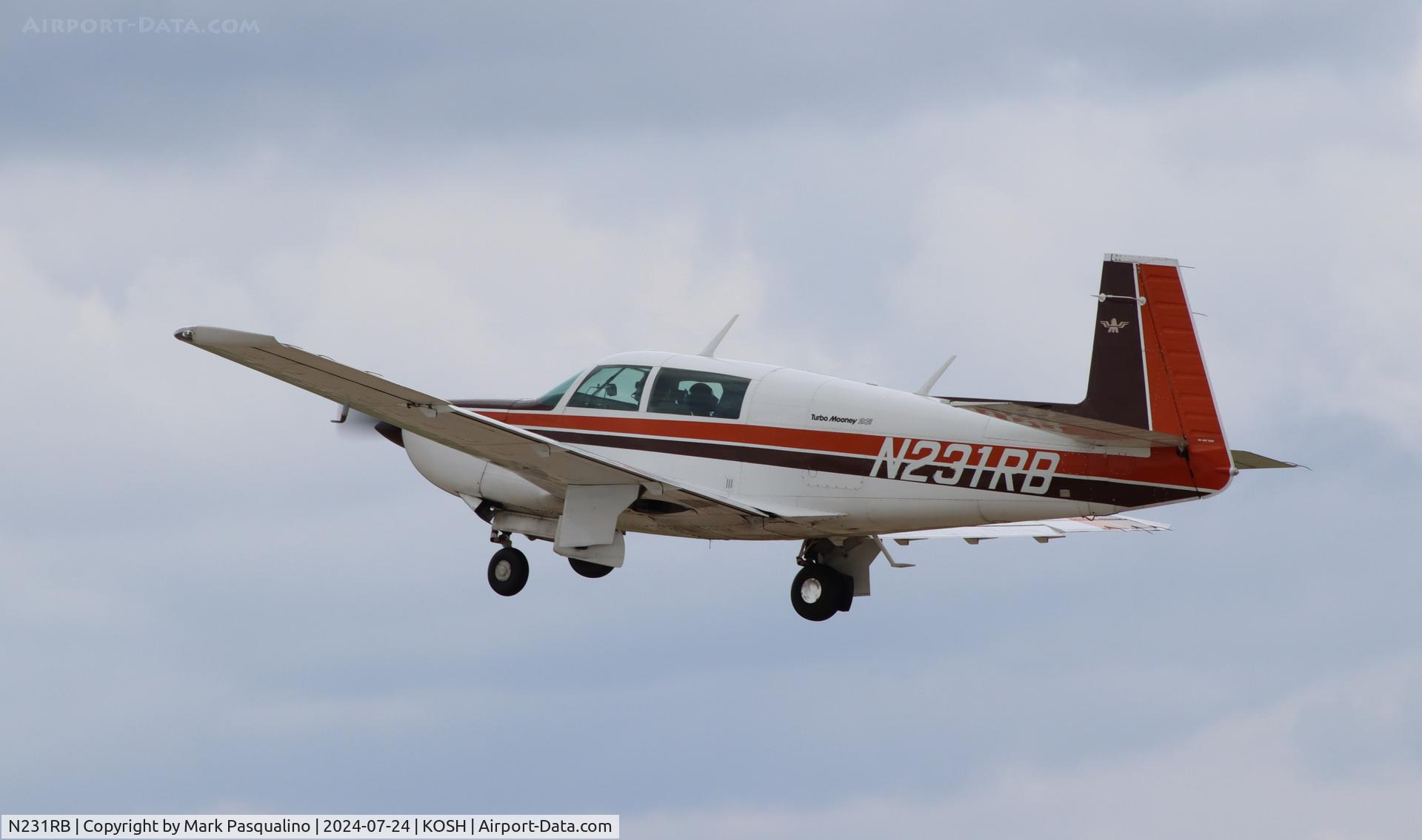 N231RB, 1978 Mooney M20K C/N 25-0016, Mooney M20K