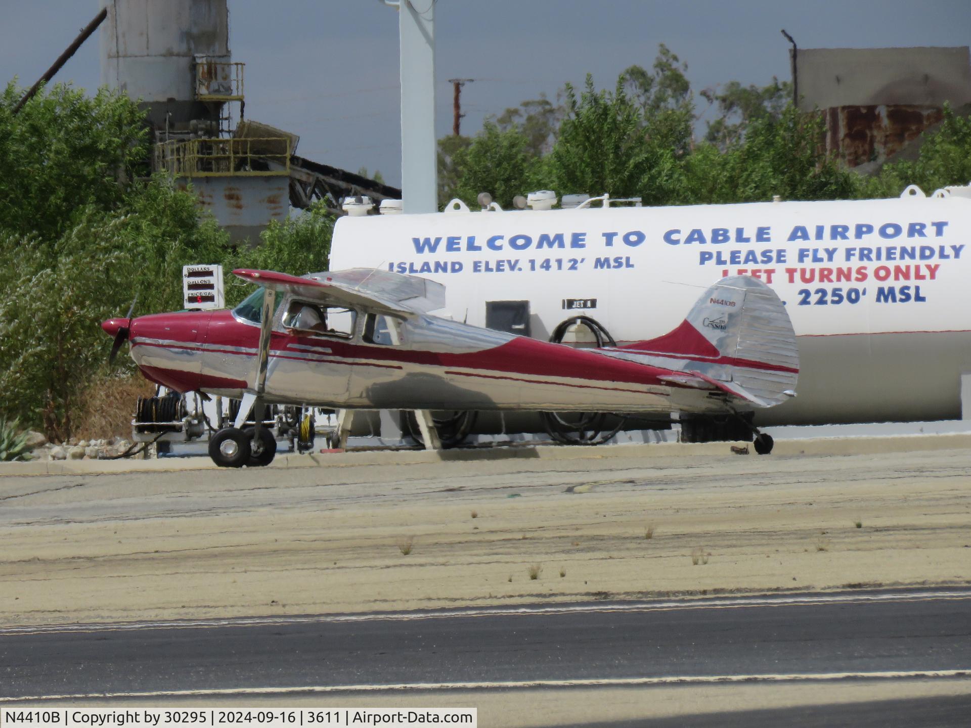 N4410B, 1955 Cessna 170B C/N 26754, Getting fuel