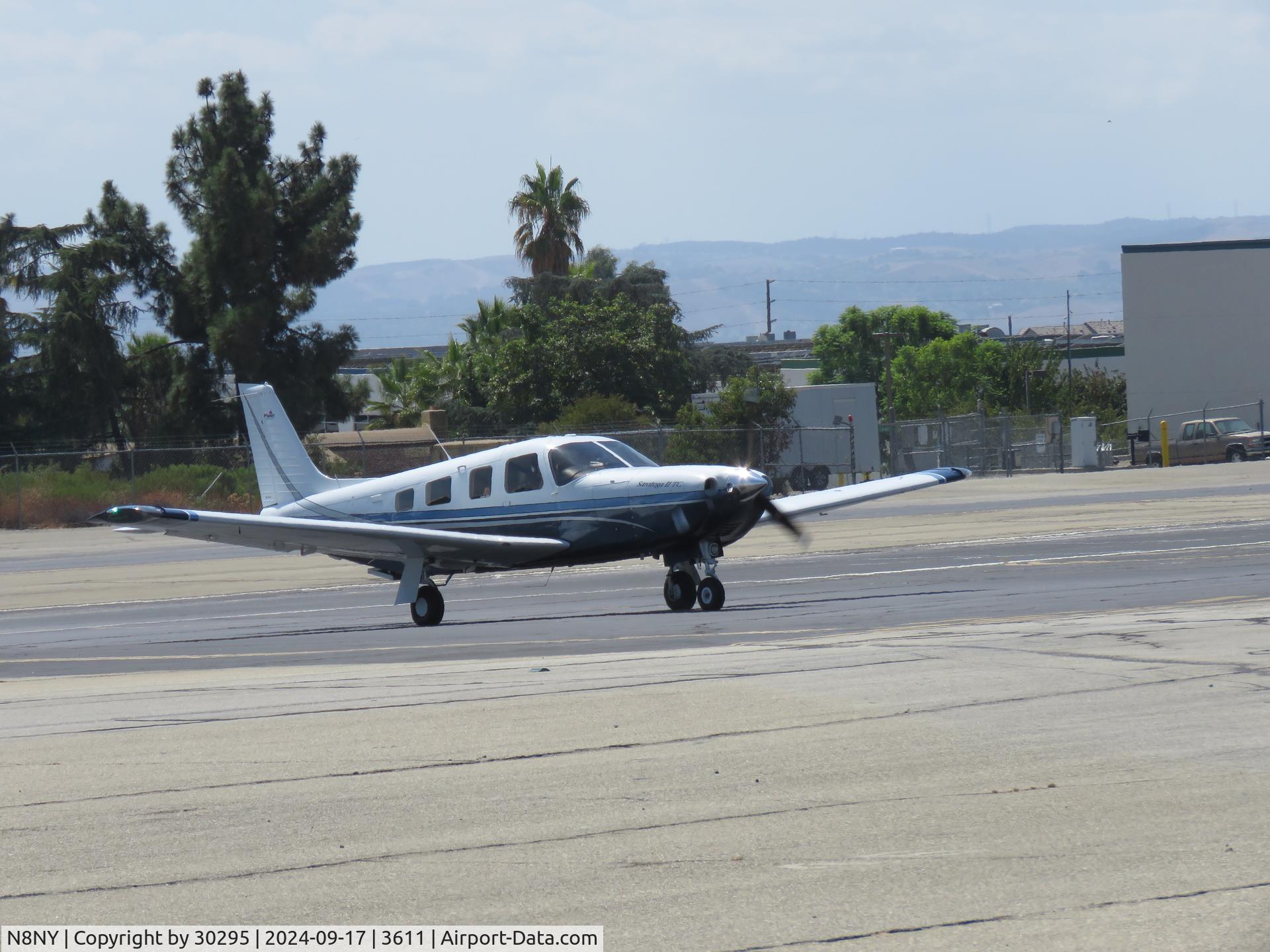 N8NY, 2002 Piper PA-32R-301T Turbo Saratoga C/N 3257270, Crossed runway