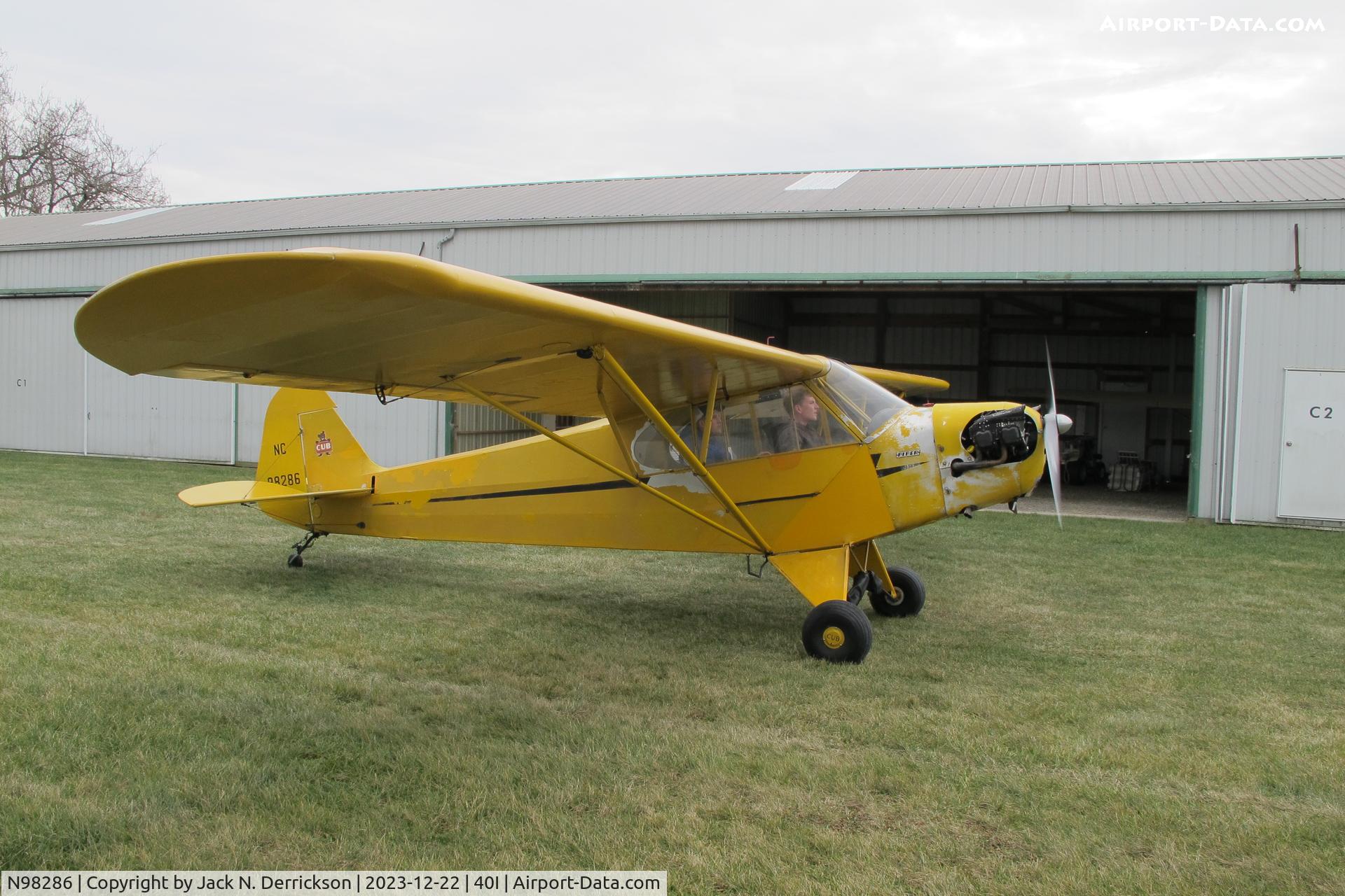 N98286, 1946 Piper J3C-65 Cub Cub C/N 18554, Cold day for the Cub