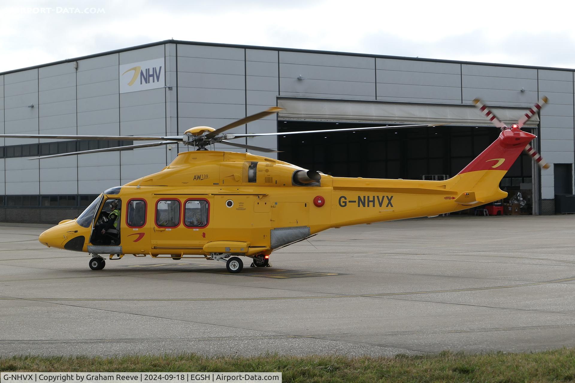 G-NHVX, 2012 AgustaWestland AW-139 C/N 31386, On the apron at Norwich.