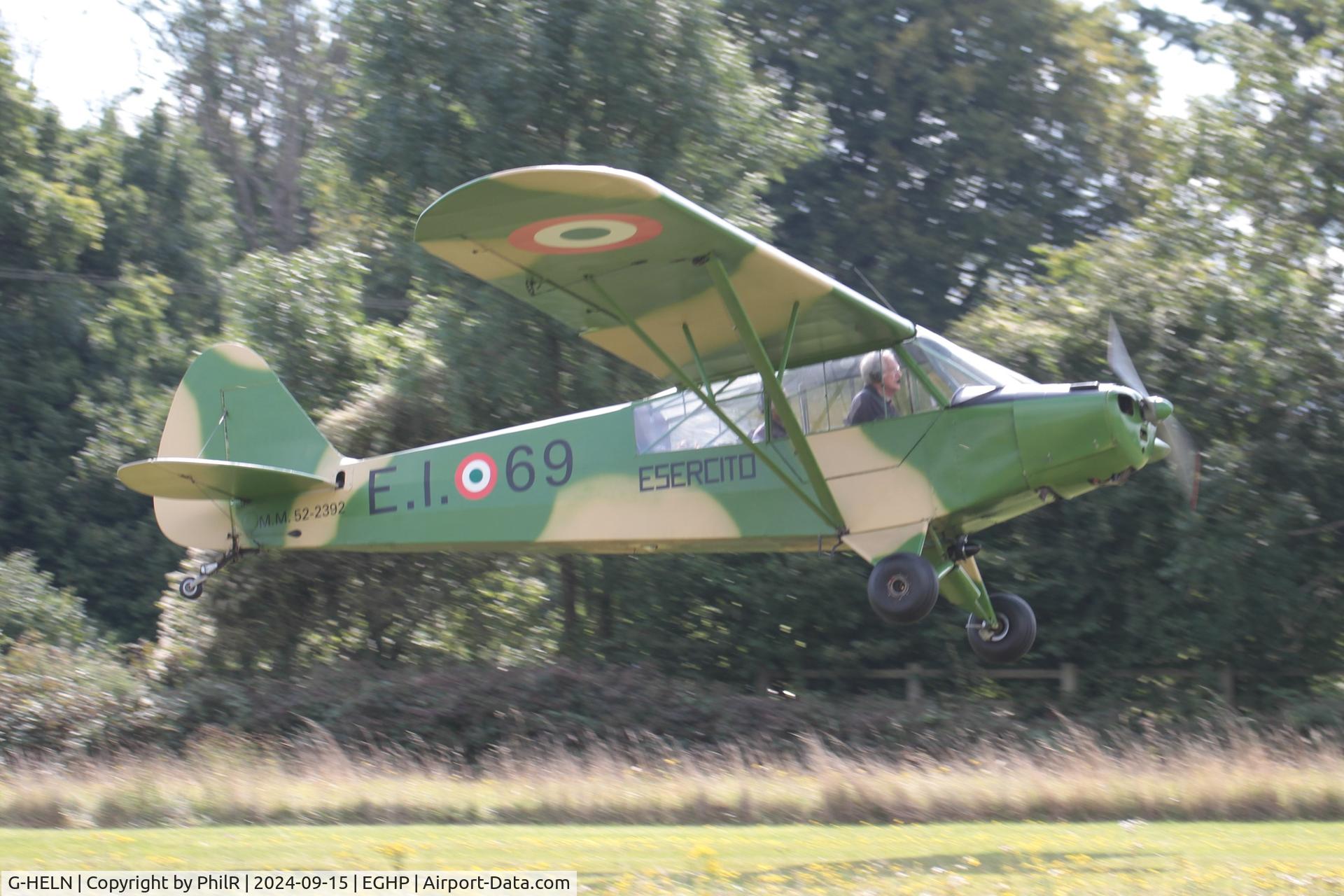 G-HELN, 1958 Piper L-21B Super Cub (PA-18-135) C/N 18-3400, MM52-2392 ( G-HELN) 1958 Piper (L-21B) PA-18 Super Cub Popham