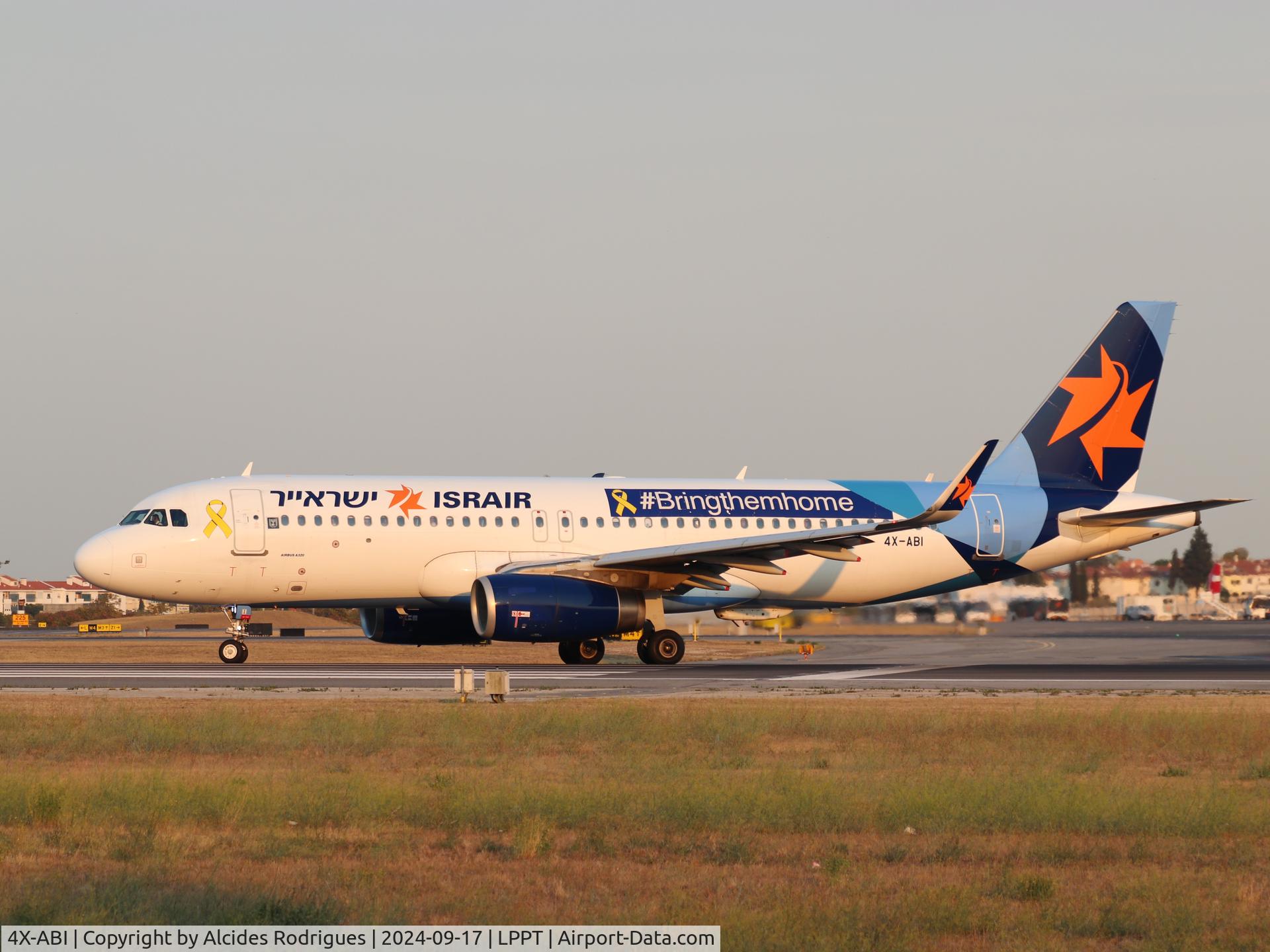 4X-ABI, 2016 Airbus A320-232 C/N 7110, 4X-ABI saíndo de Lisboa to Telavive
