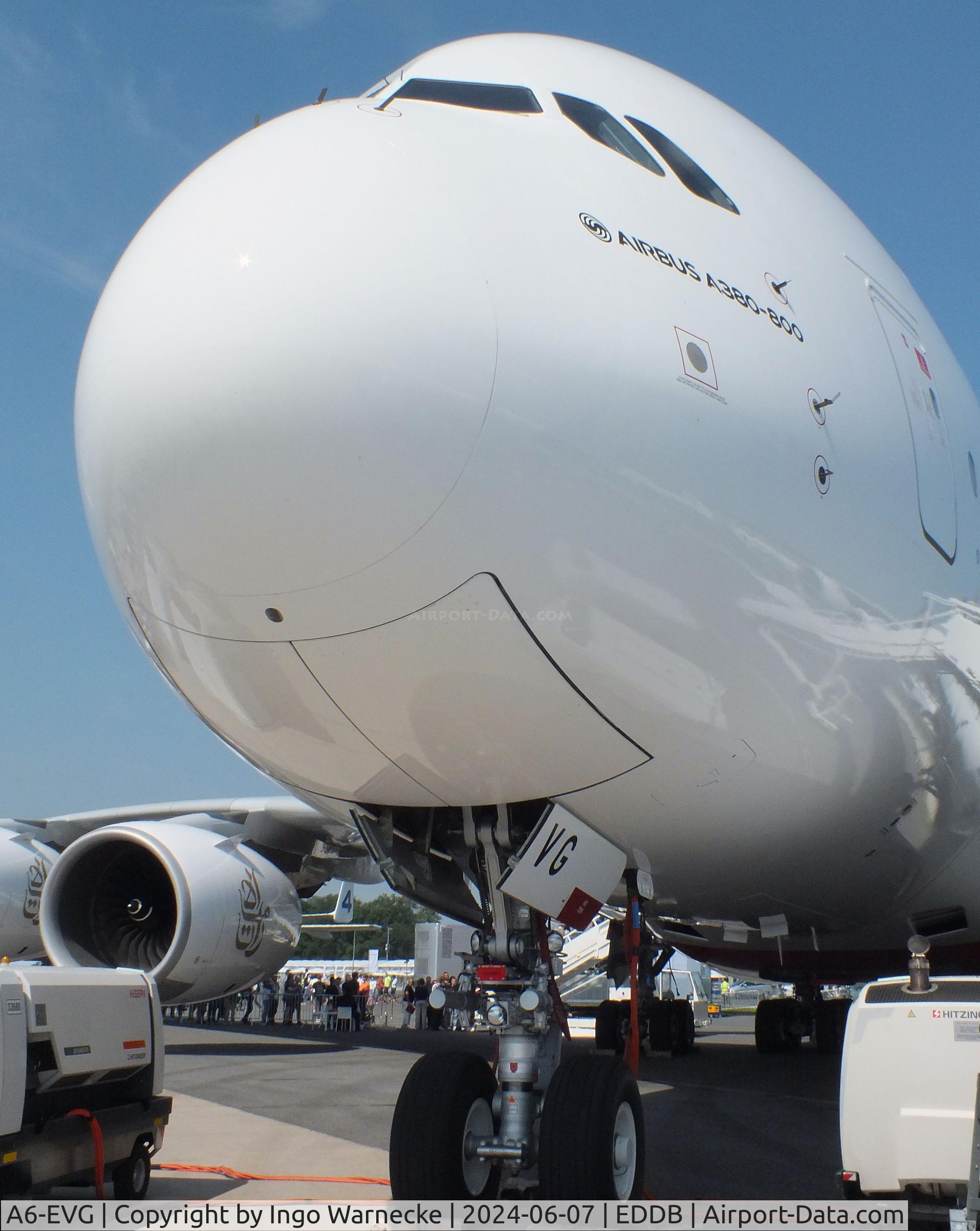 A6-EVG, 2018 Airbus A380-842 C/N 256, Airbus A380-842 of Emirates at the ILA 2024, Berlin