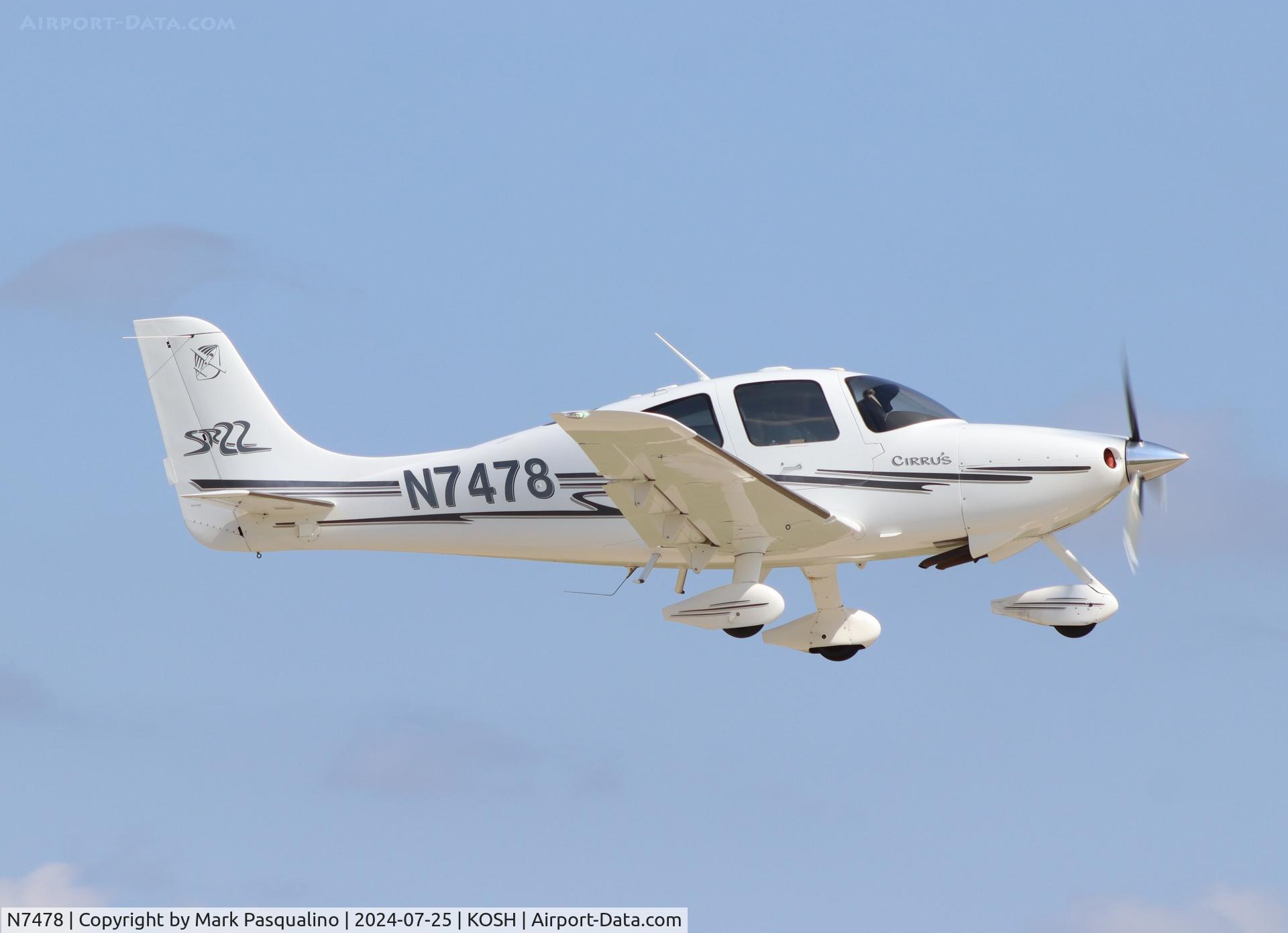 N7478, 2002 Cirrus SR22 C/N 0420, Cirrus SR22
