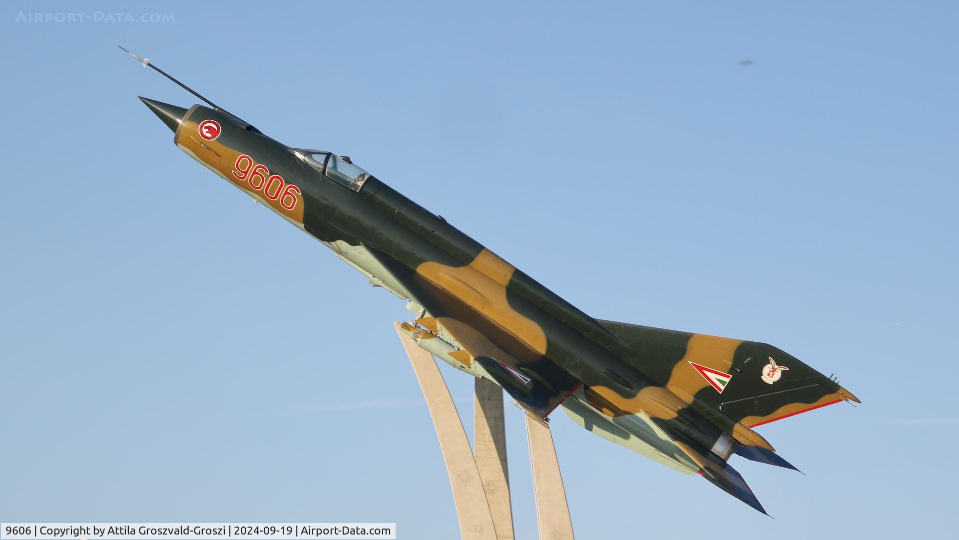 9606, 1974 Mikoyan-Gurevich MiG-21MF C/N 969606, Exhibited in a roundabout in the city of Kecskemét. Hungary