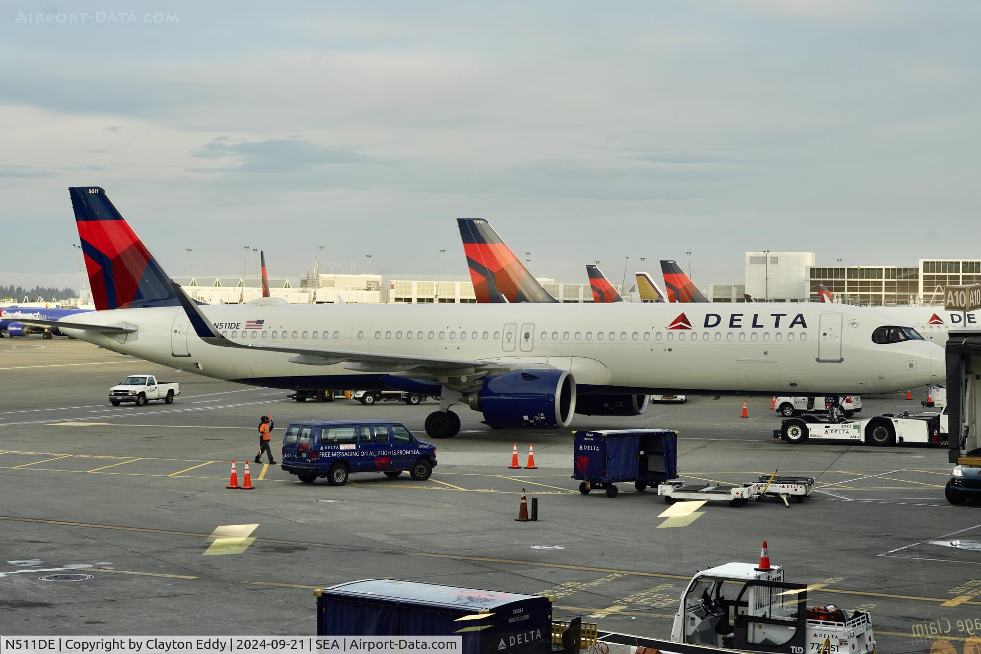 N511DE, 2022 Airbus A321-271NX C/N 10979, SEA 2024.
