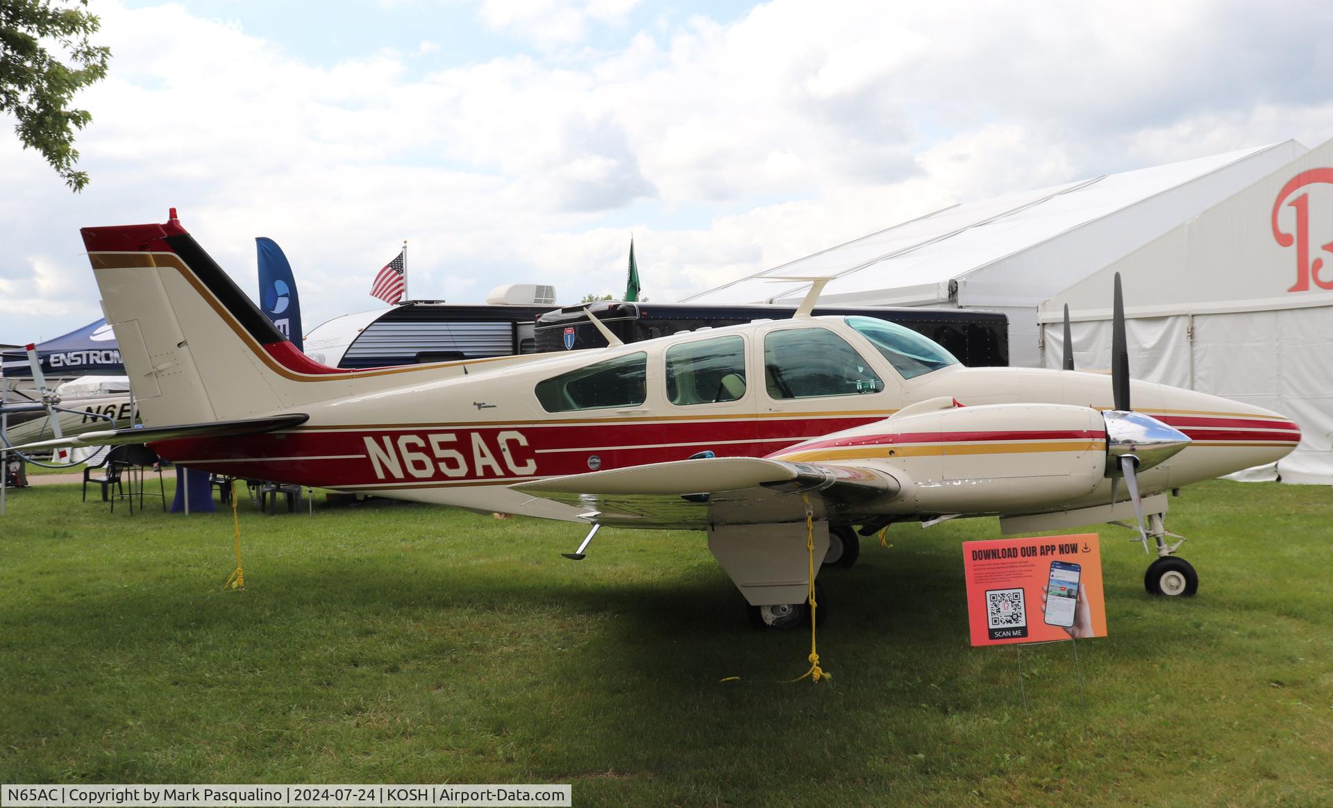 N65AC, 1966 Beech C55 Baron (95-C55) C/N TE-242, Beech C55