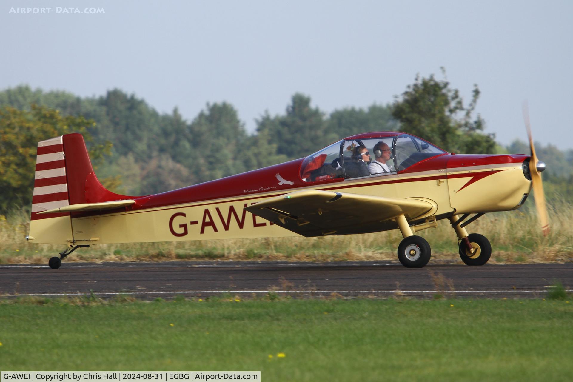 G-AWEI, 1968 Rollason Druine D-62B Condor C/N RAE/628, LAA Rally 2024, Leicester