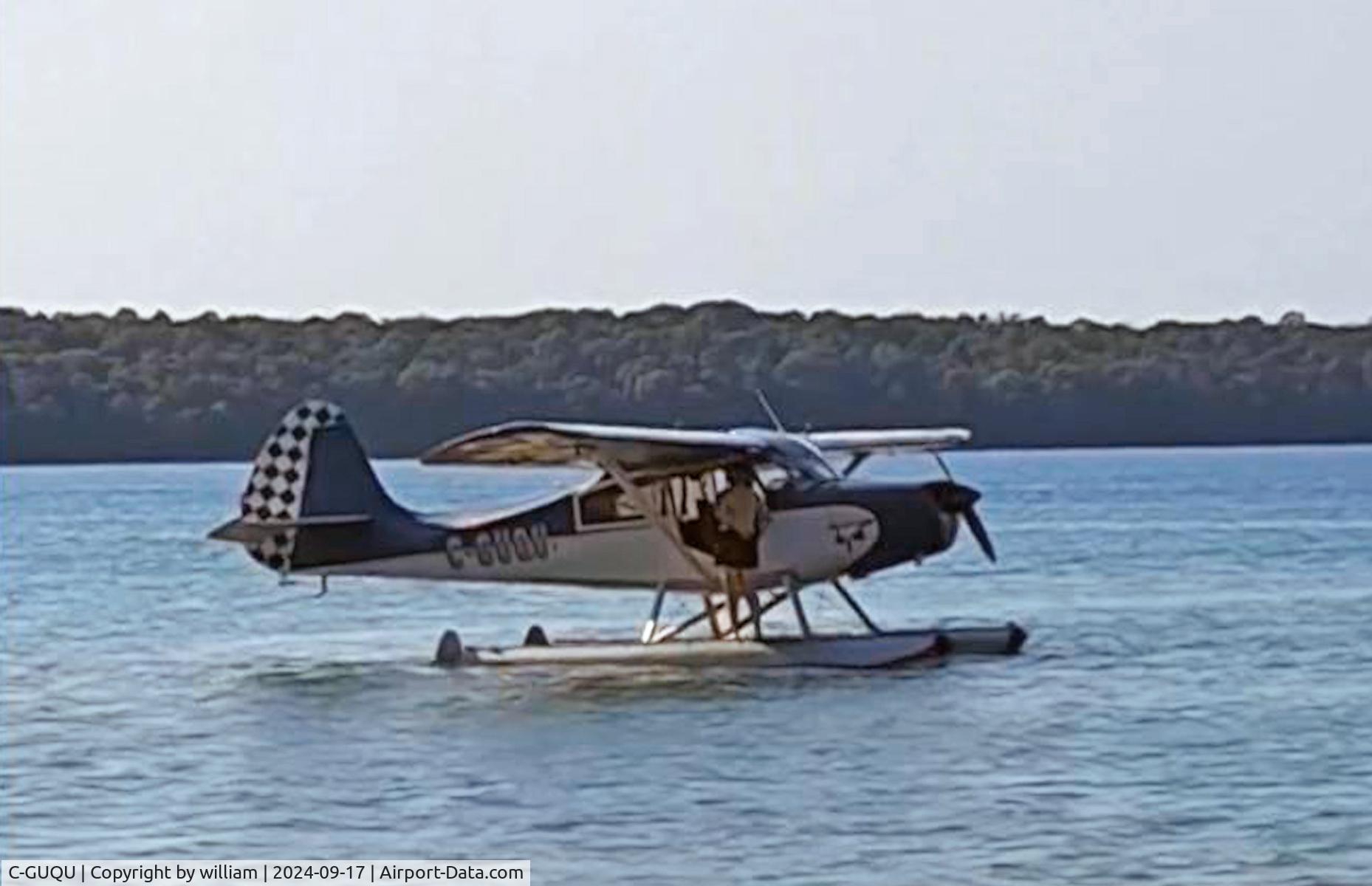 C-GUQU, 1949 Aeronca 15ACX Sedan Sedan C/N 15AC-402X, 1949 Aeronca 15ACX C-GUQU seen on Big Sand Bay, Christian Island, Ontario, Canada