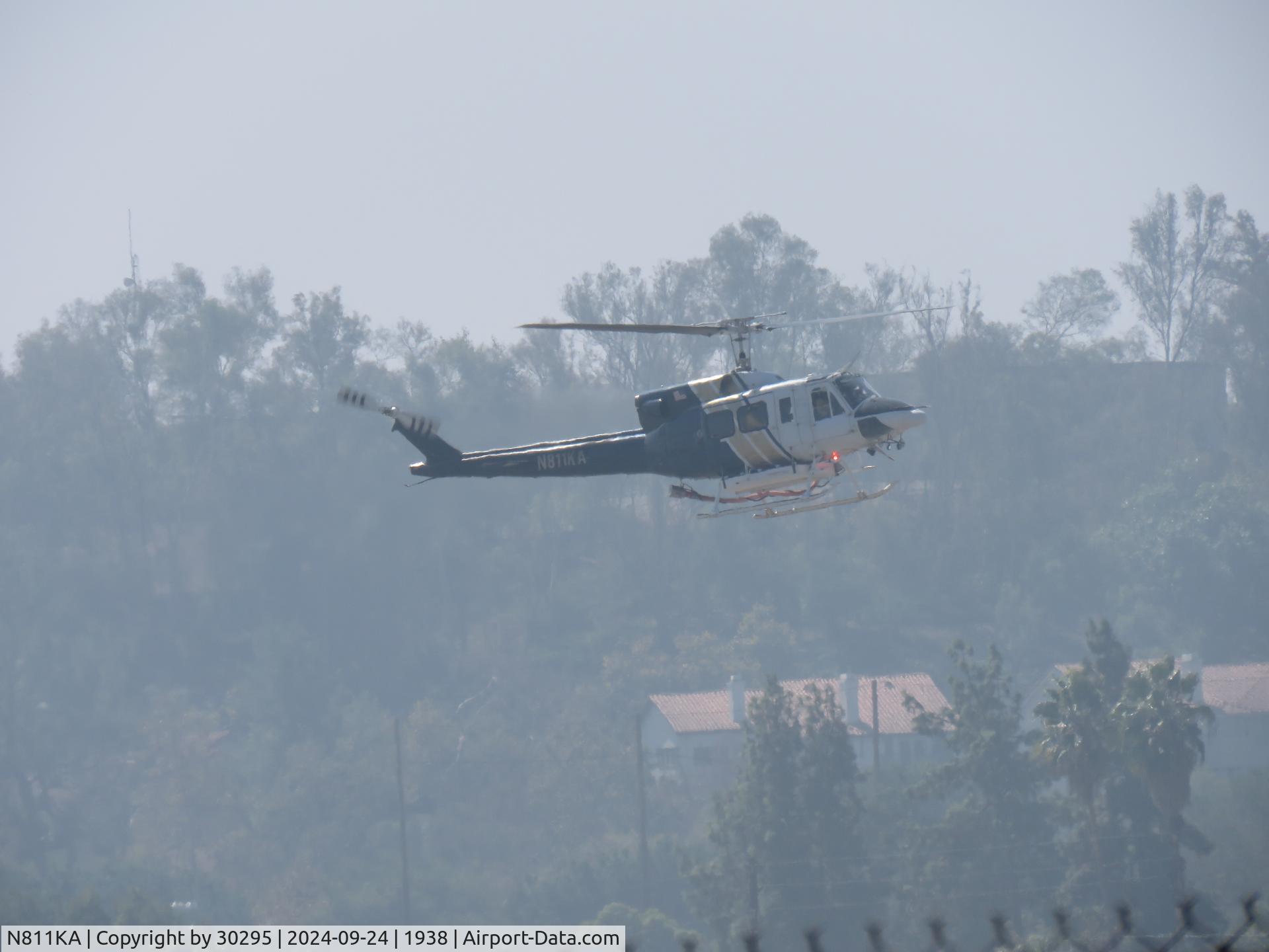 N811KA, 1974 Bell 212 C/N 30656, Landing in the fog
