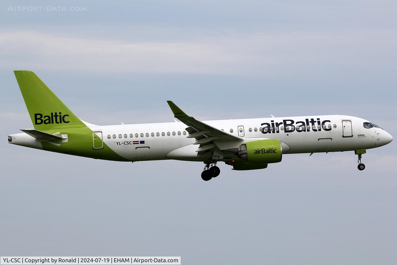 YL-CSC, 2017 Bombardier CSeries CS300 (BD-500-1A11) C/N 55005, at eham