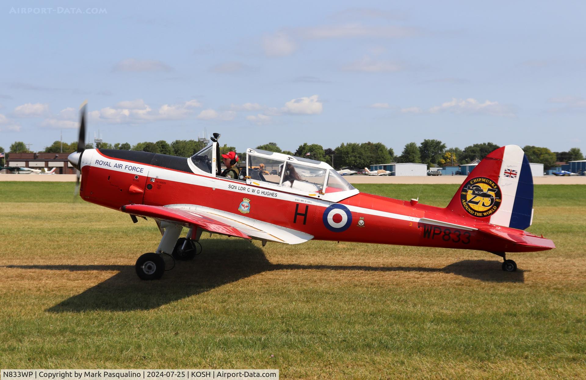 N833WP, 1952 De Havilland DHC-1 Chipmunk T.10 C/N C1/0714, DHC-1 Chipmunk T.10