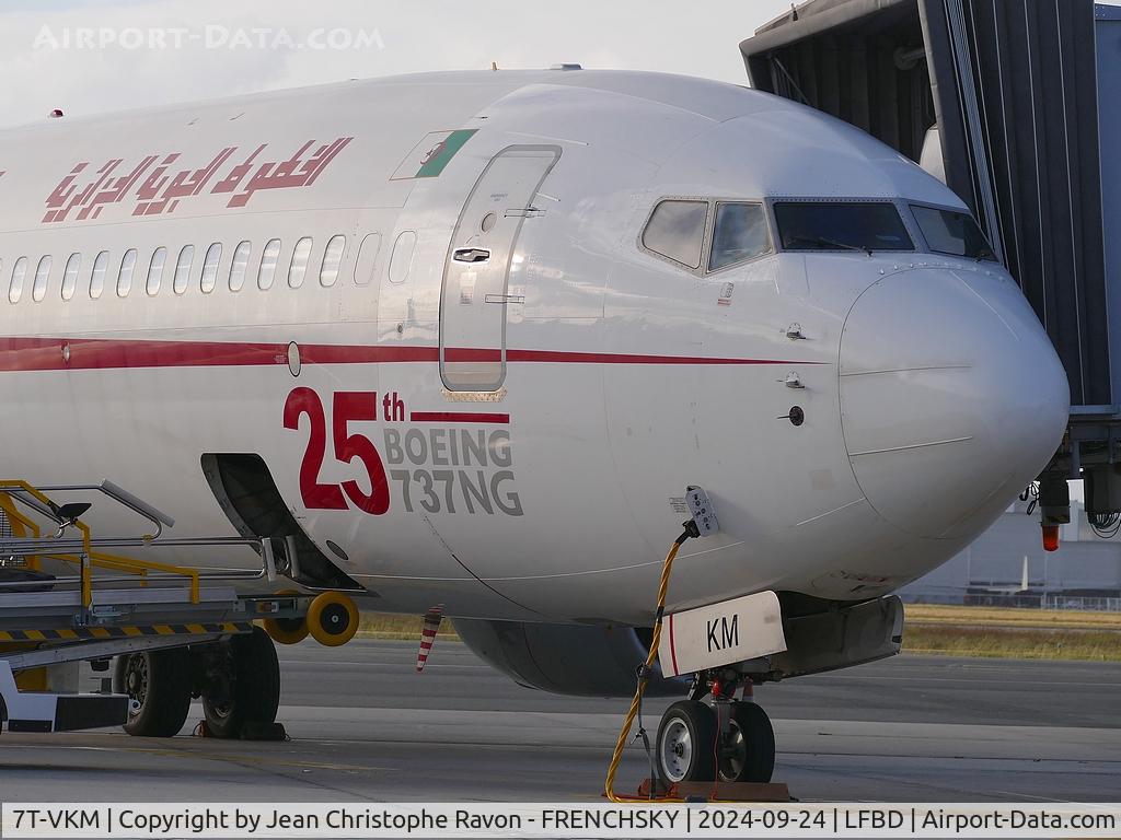 7T-VKM, 2016 Boeing 737-8D6 C/N 60749, Bordeaux (BOD) Algiers (ALG) AH1191