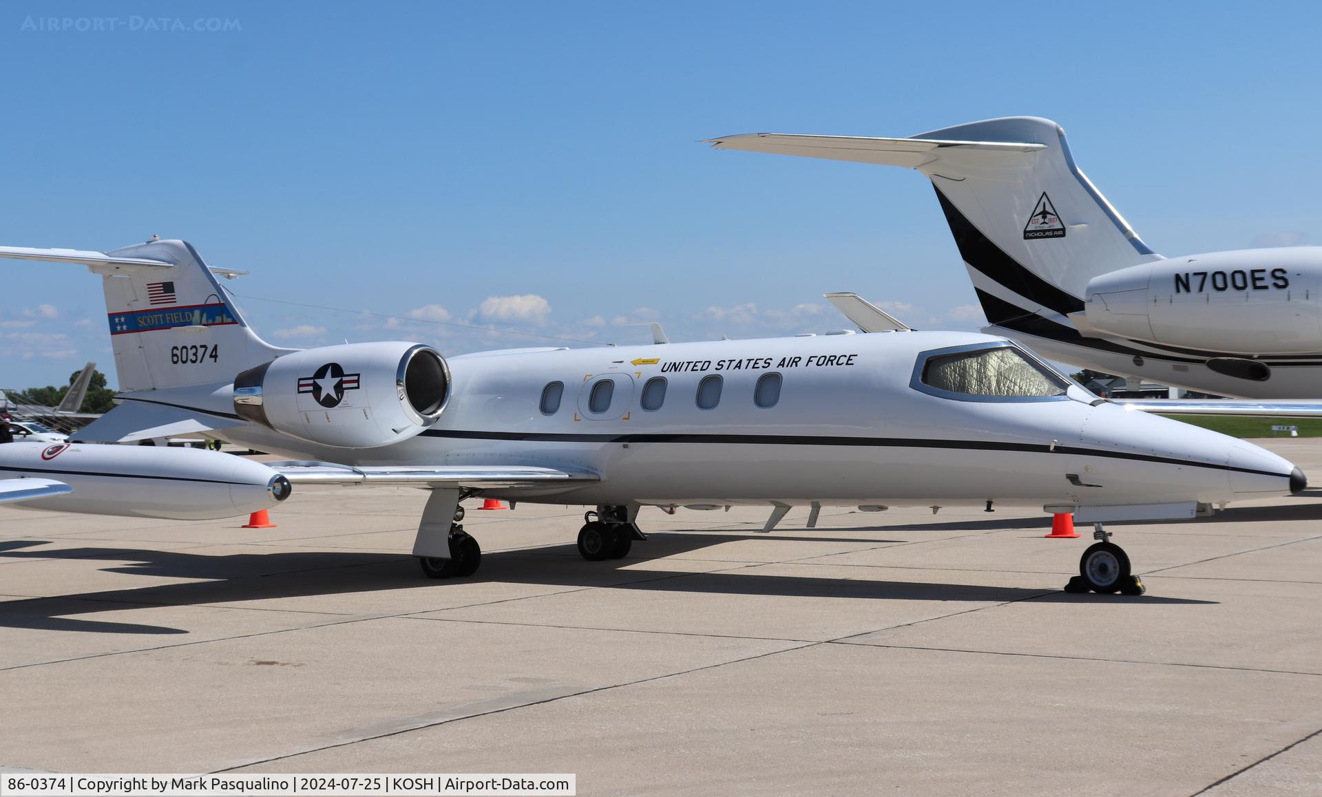 86-0374, 1986 Gates Learjet C-21A C/N 35A-626, Learjet C-21A