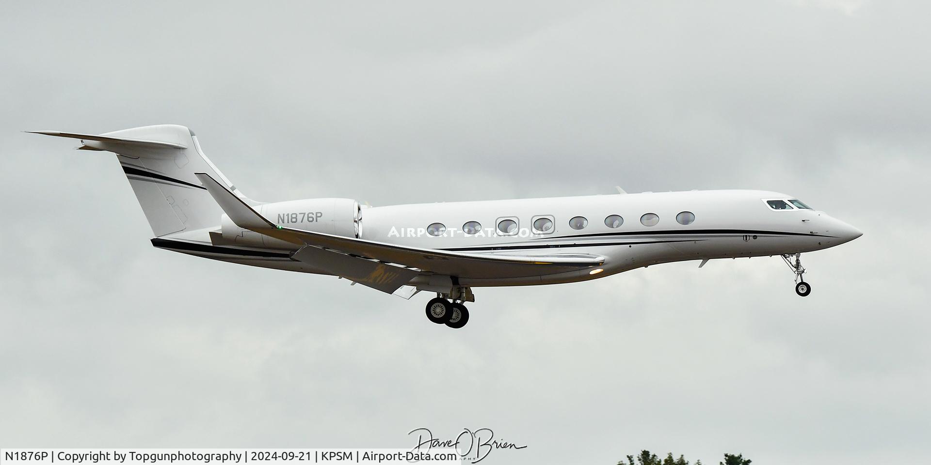 N1876P, 2019 Gulfstream G-VI (G650ER) C/N 6407, inbound RW34